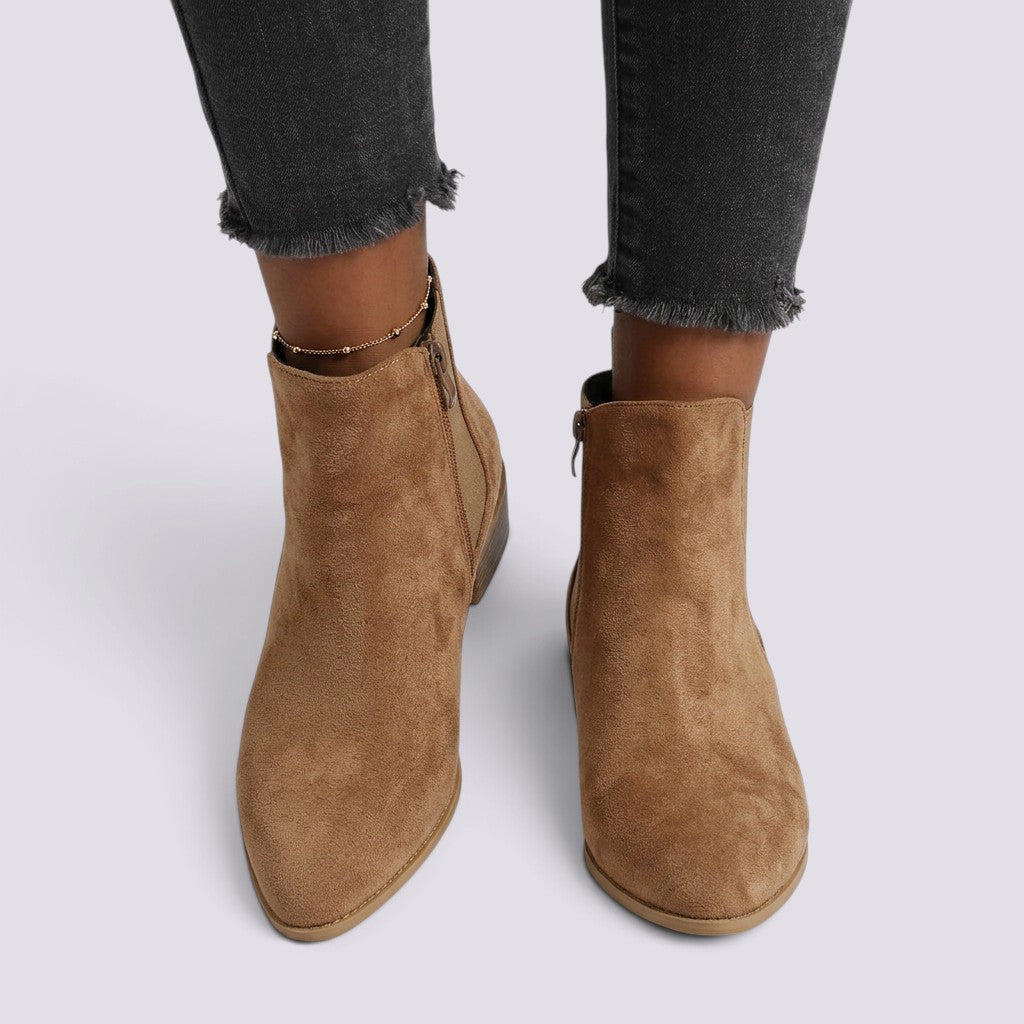 Zapatos de Salón Mujer Tacón Grueso Punta Fina