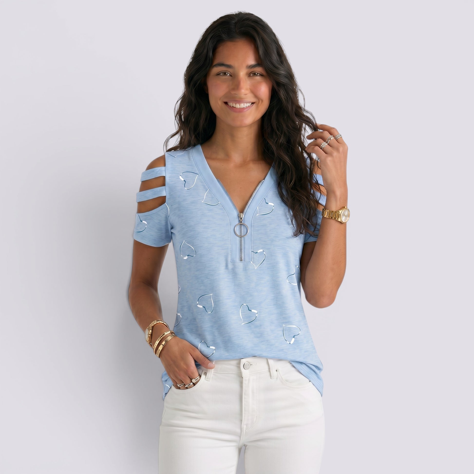 Camiseta Mujer Manga Corta Estampada