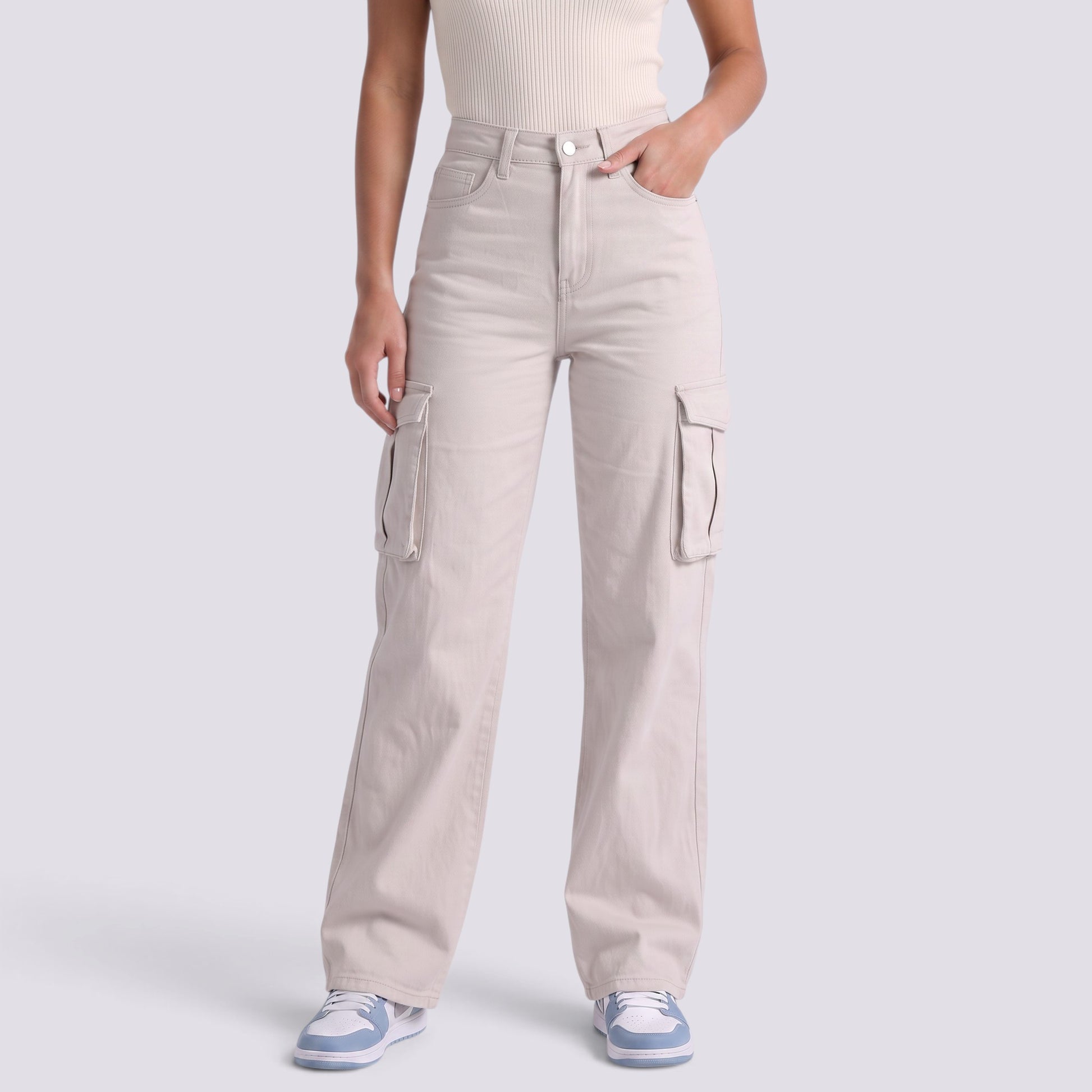 Pantalón Vaquero Mujer Recto Tiro Alto