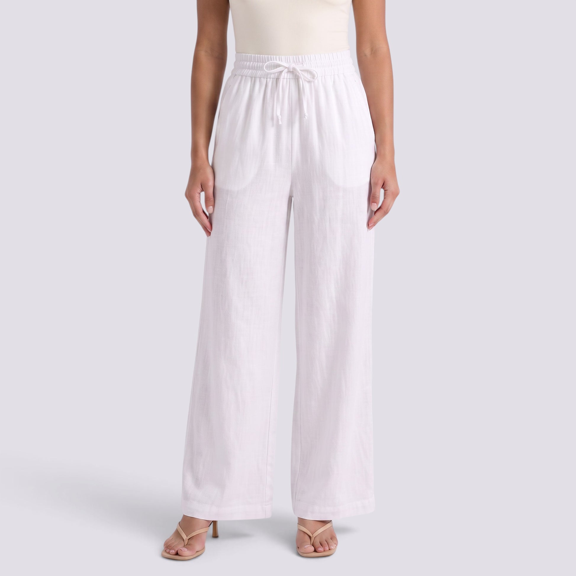 Pantalón Ancho Mujer Cintura Cordón
