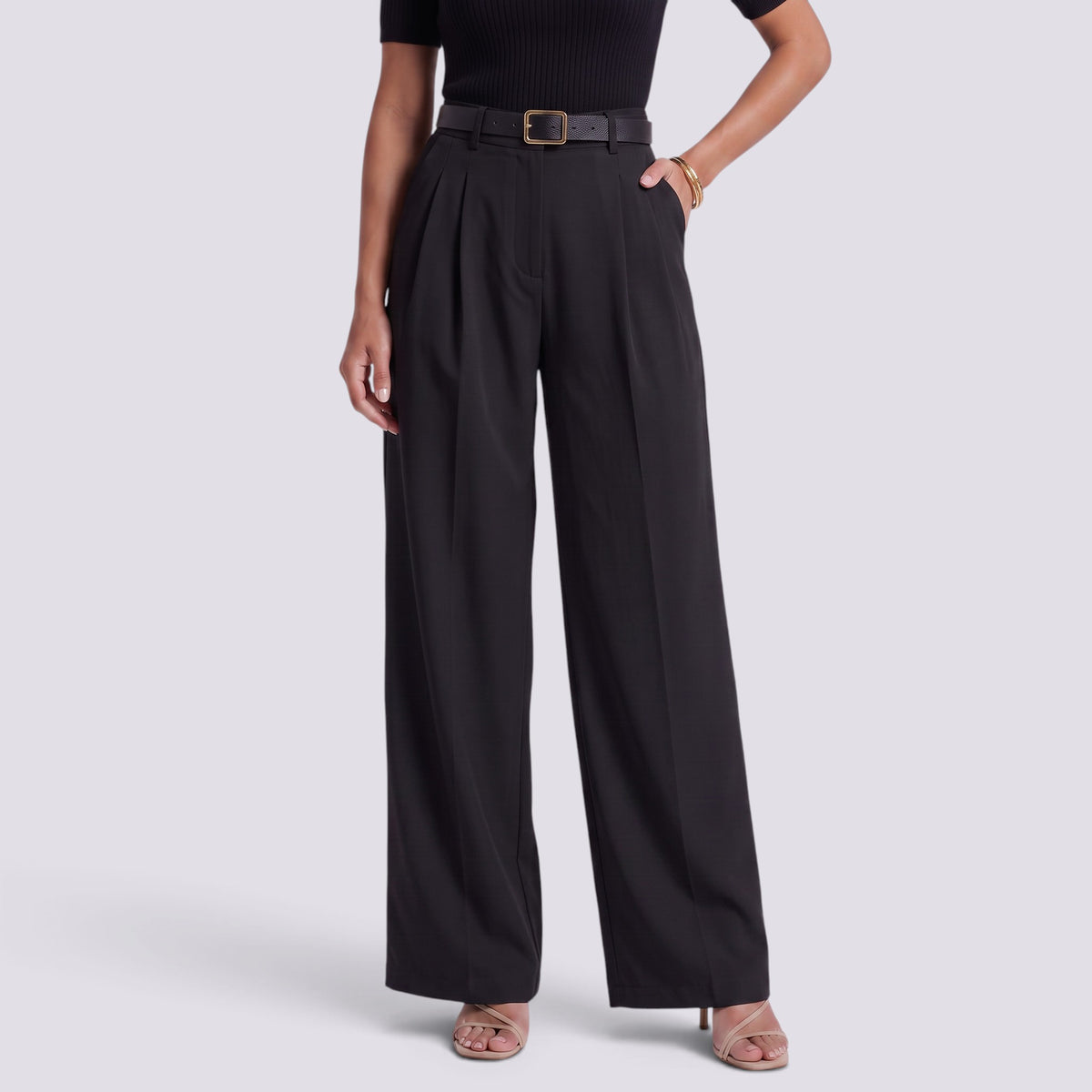 Pantalón Recto Mujer Cintura Alta