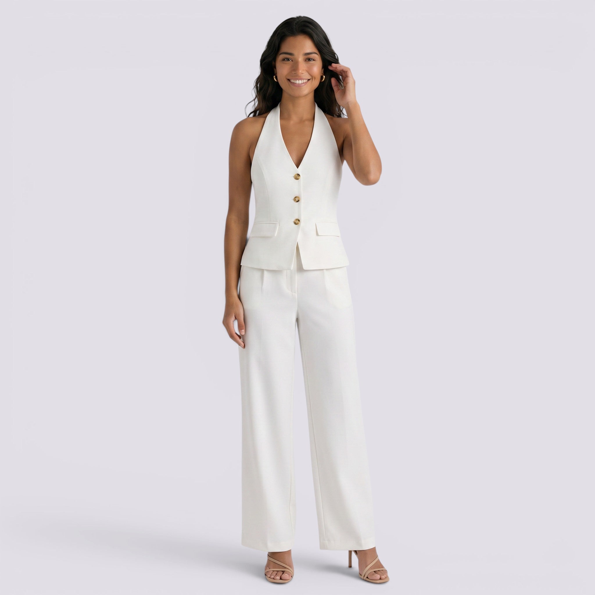 Conjunto Chaleco Pantalón Mujer Elegante