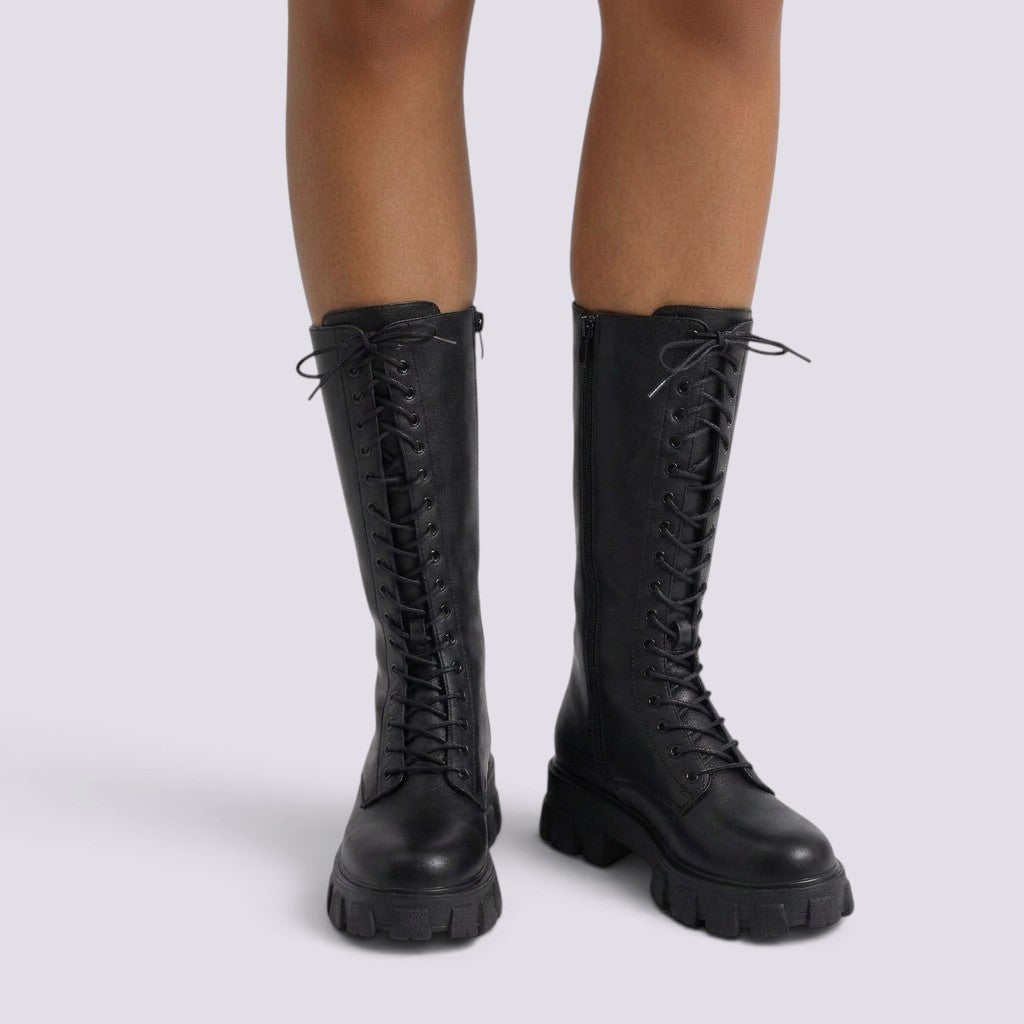 Botas Mujer Altas con Plataforma y Cremallera
