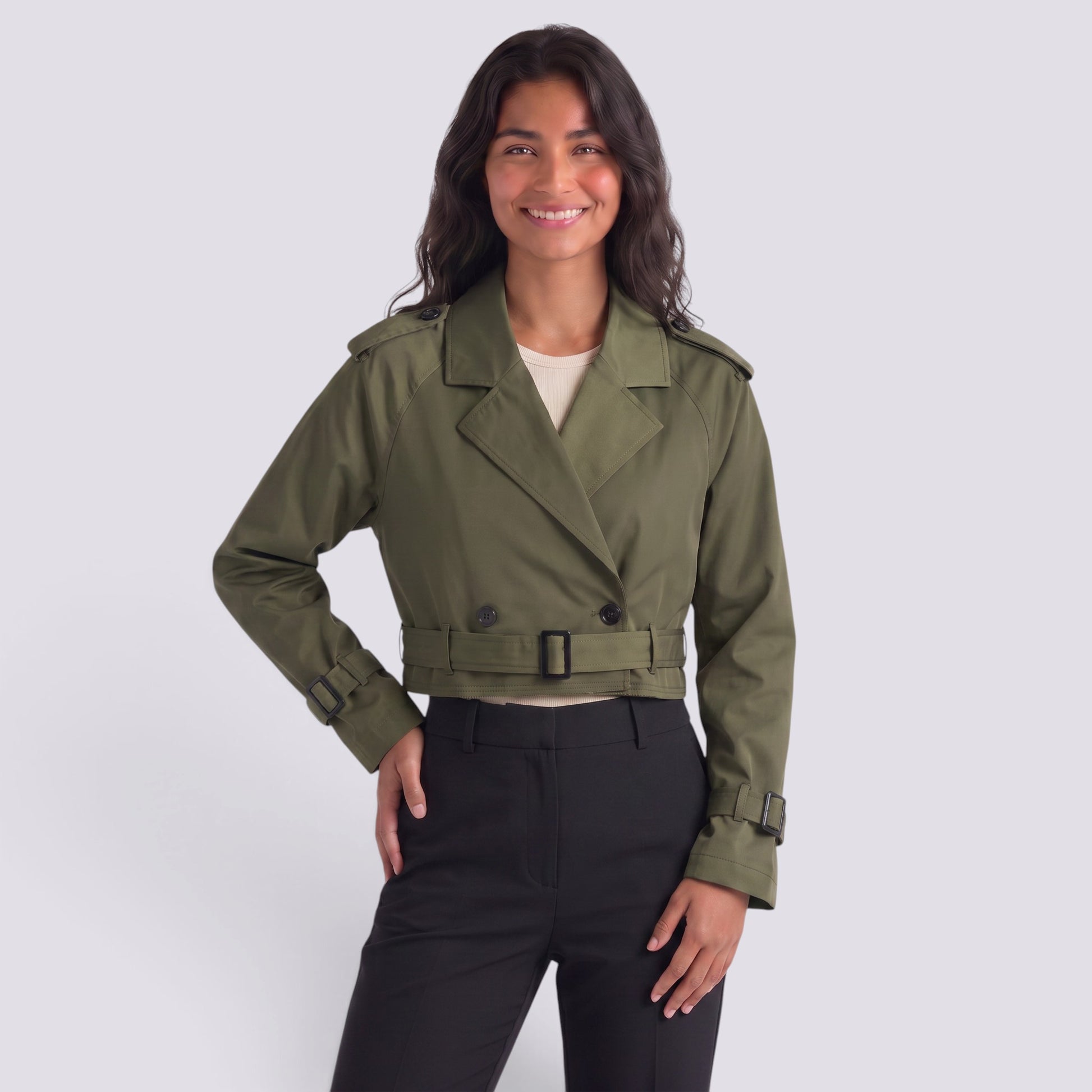 Chaqueta Mujer Corta Cortavientos Estilo