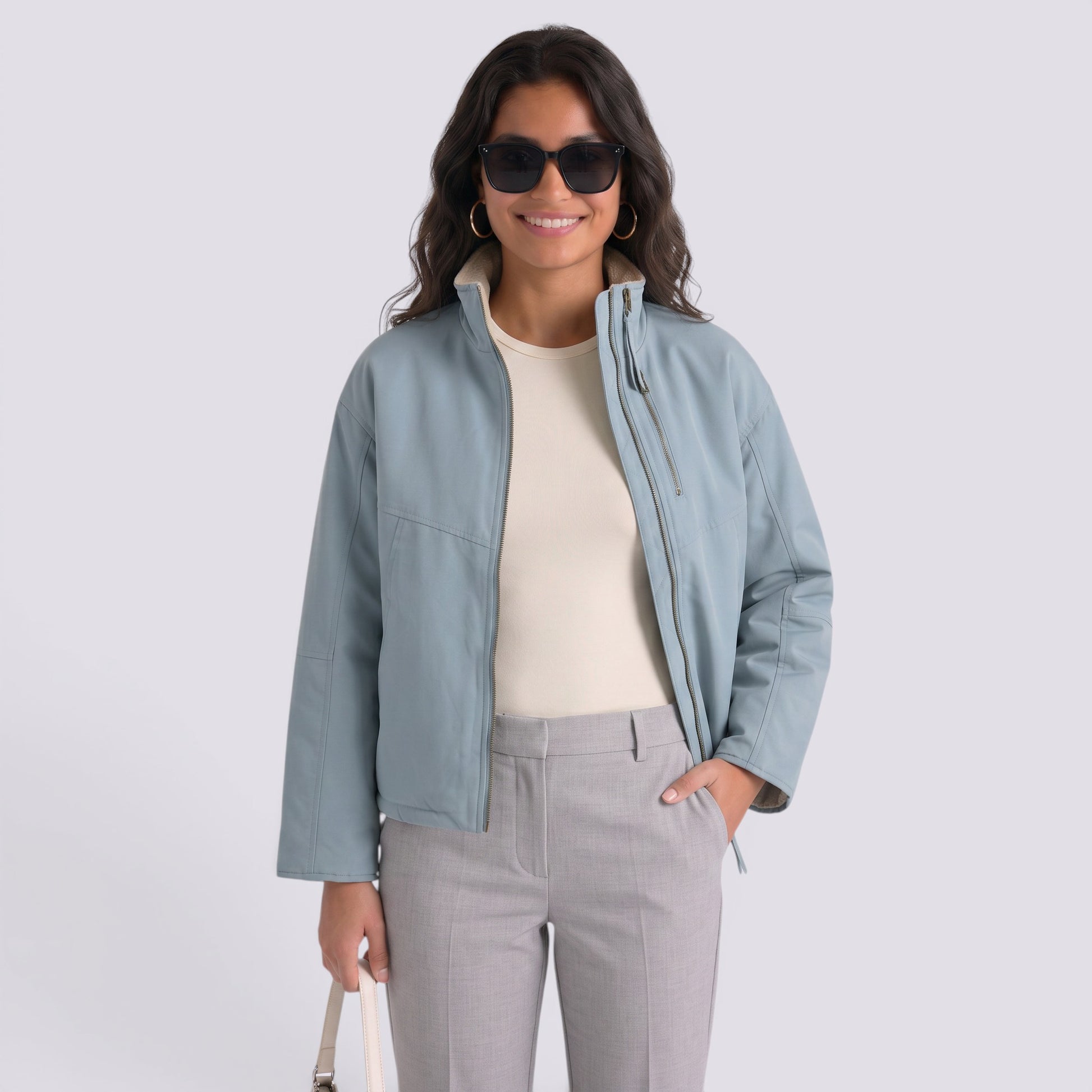 Chaqueta Acolchada Mujer Cuello Alto