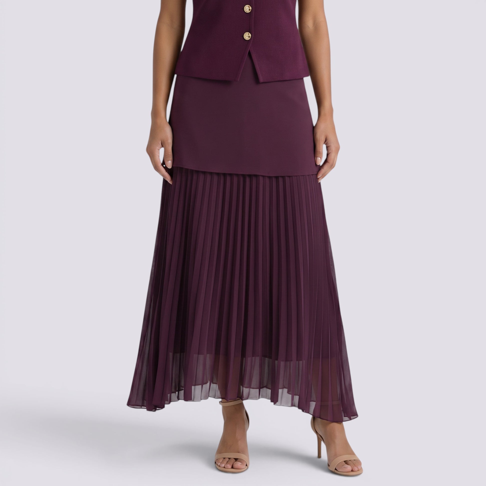 Falda Midi Mujer Cintura Alta