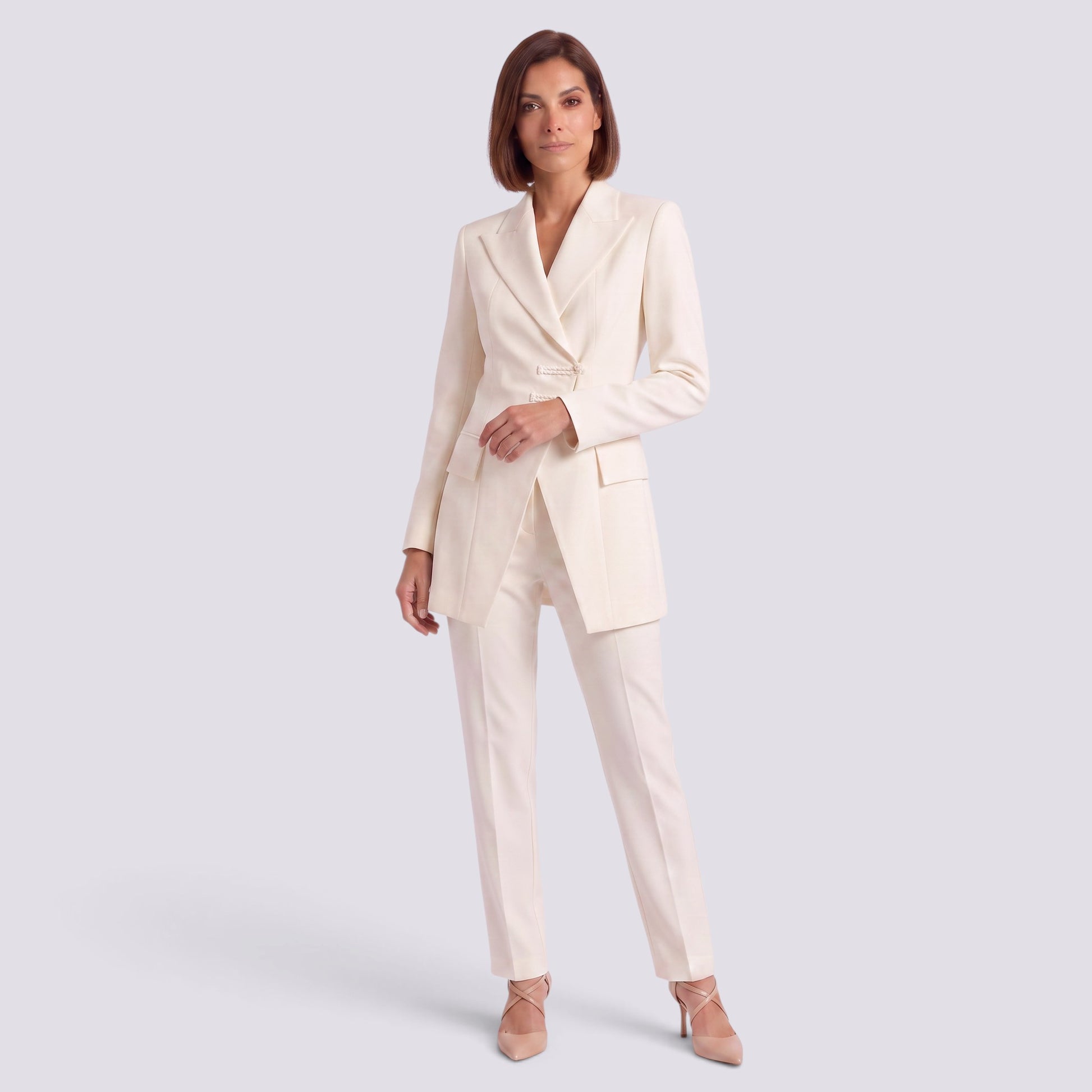 Conjunto Chaqueta Pantalón Mujer Bouclé