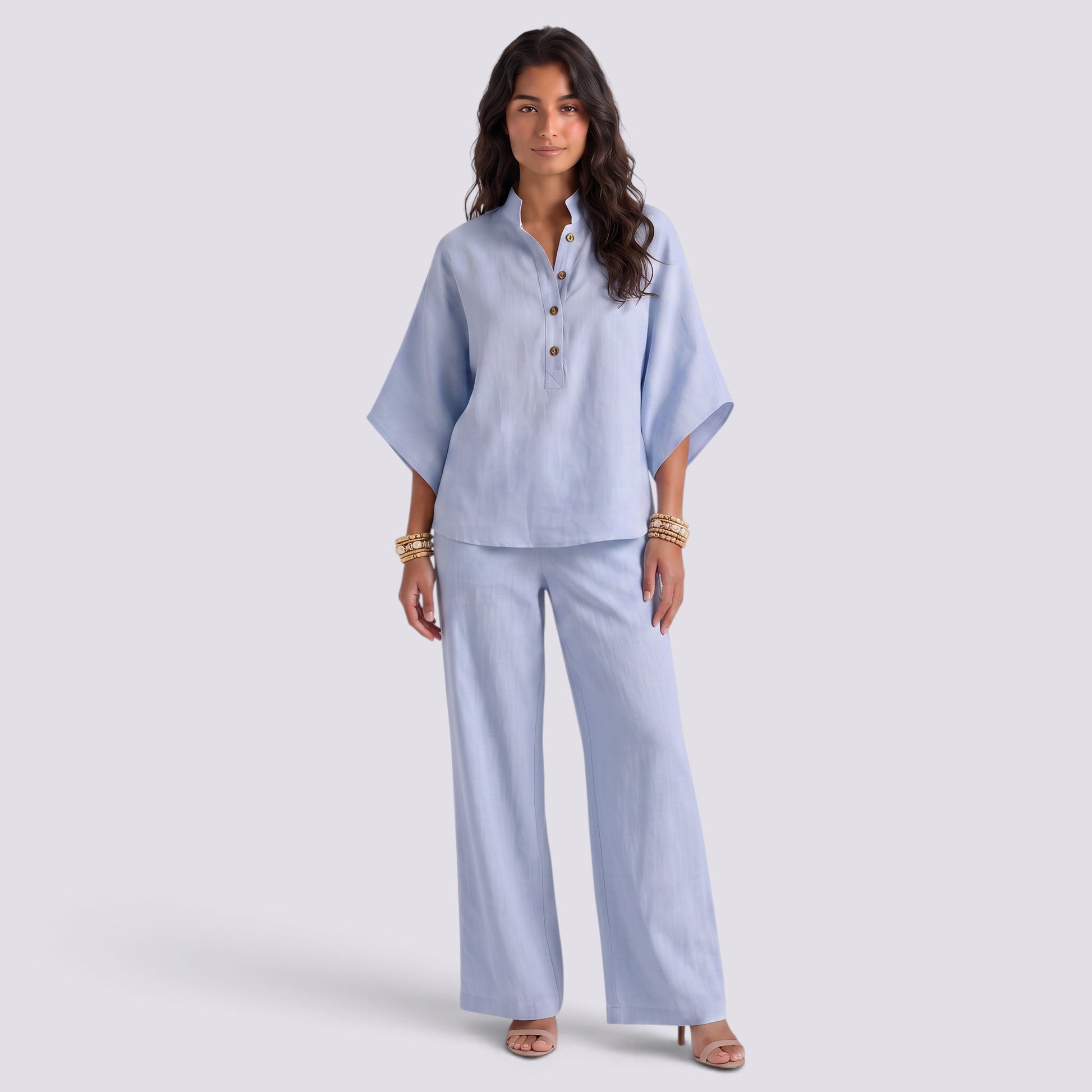 Conjunto Mujer Top y Pantalón Recto