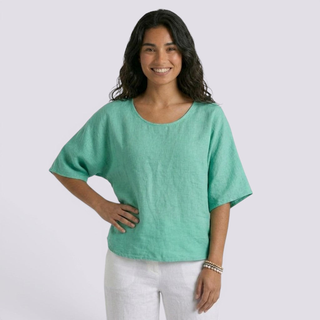 Camiseta Mujer Holgada Lino Verano