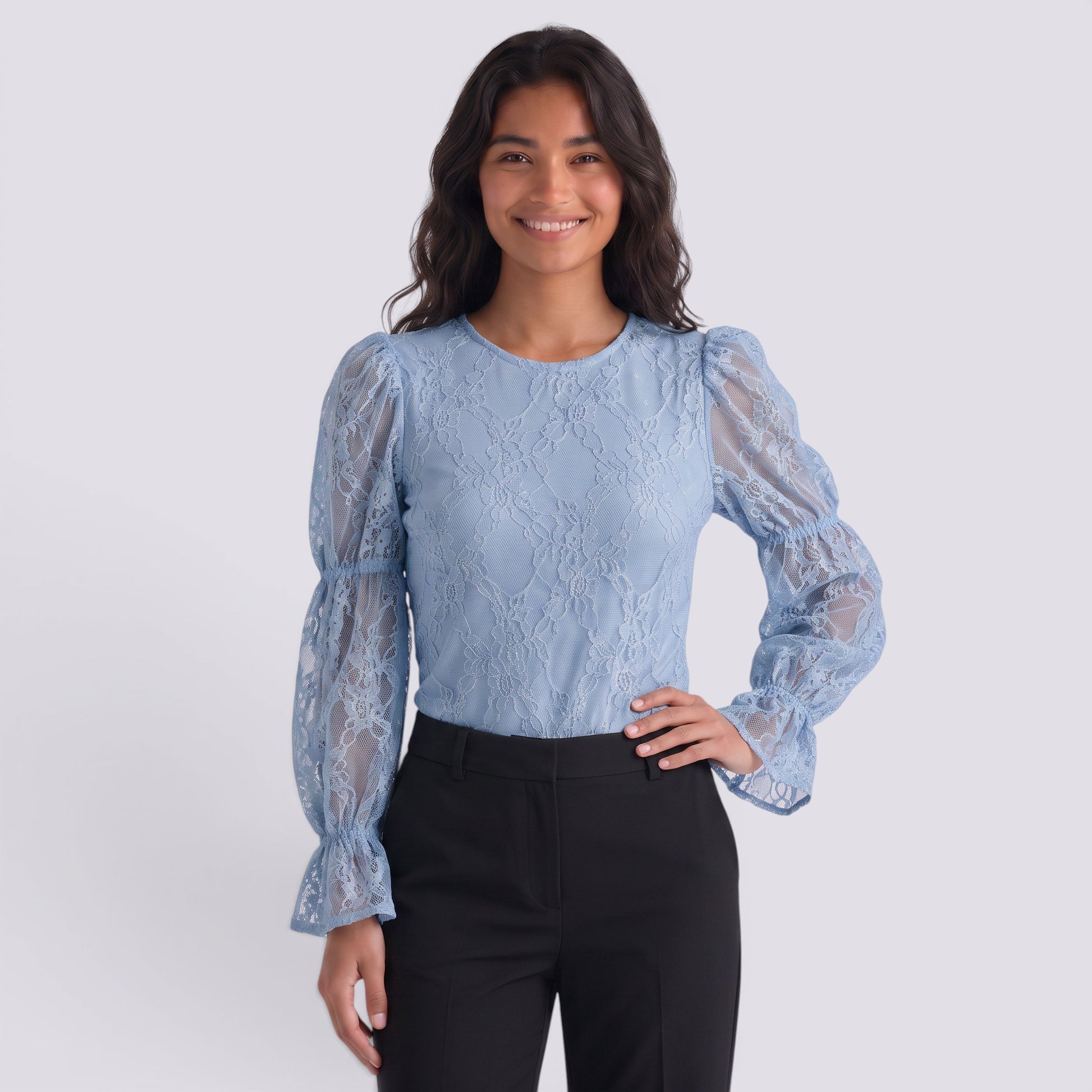 Camiseta Mujer de Encaje Romántico
