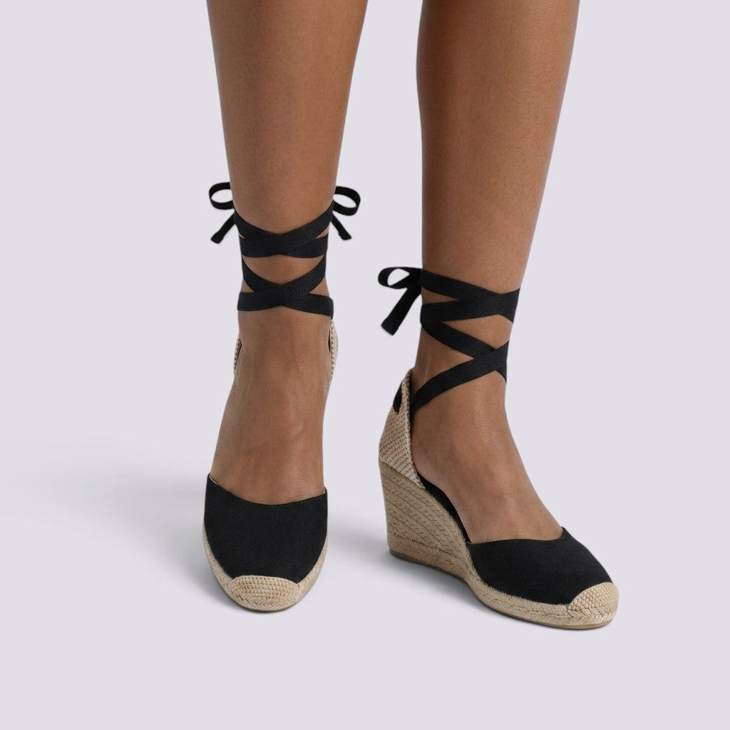 Sandalias Mujer con Cuña de Esparto