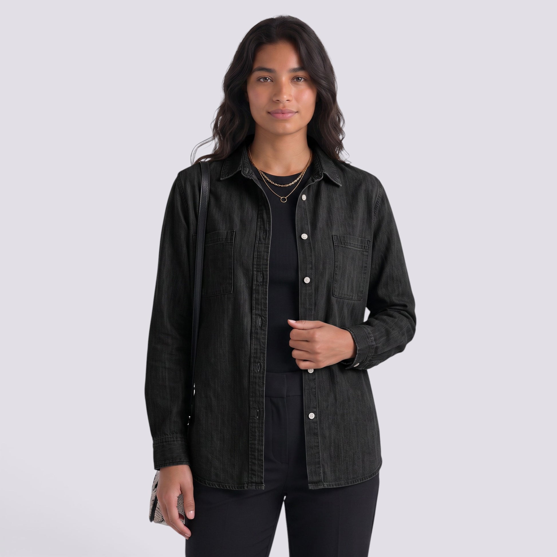 Chaqueta Mujer Vaquera Corte Holgado Doble Bolsillo