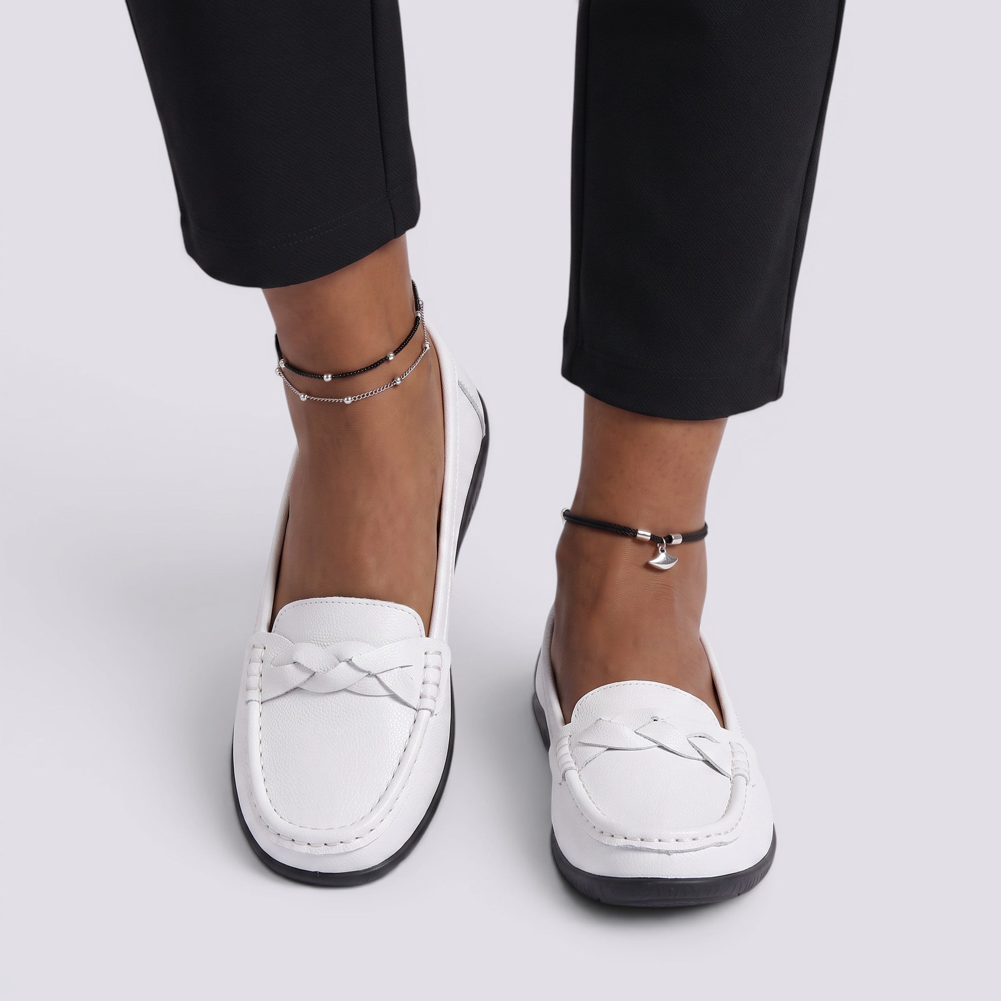 Mocasines Mujer Cómodos y Elegantes Planos Costura Vista