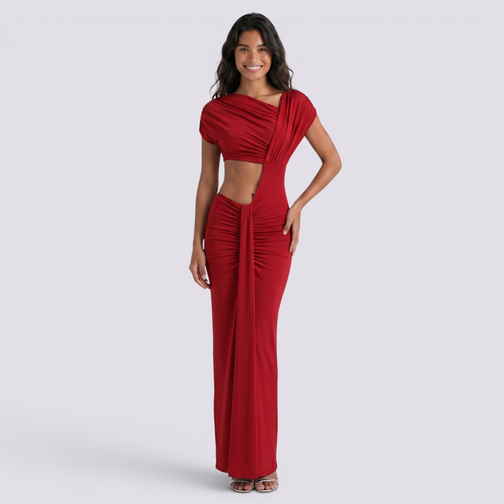 Vestido Largo Mujer Elegante Aberturas