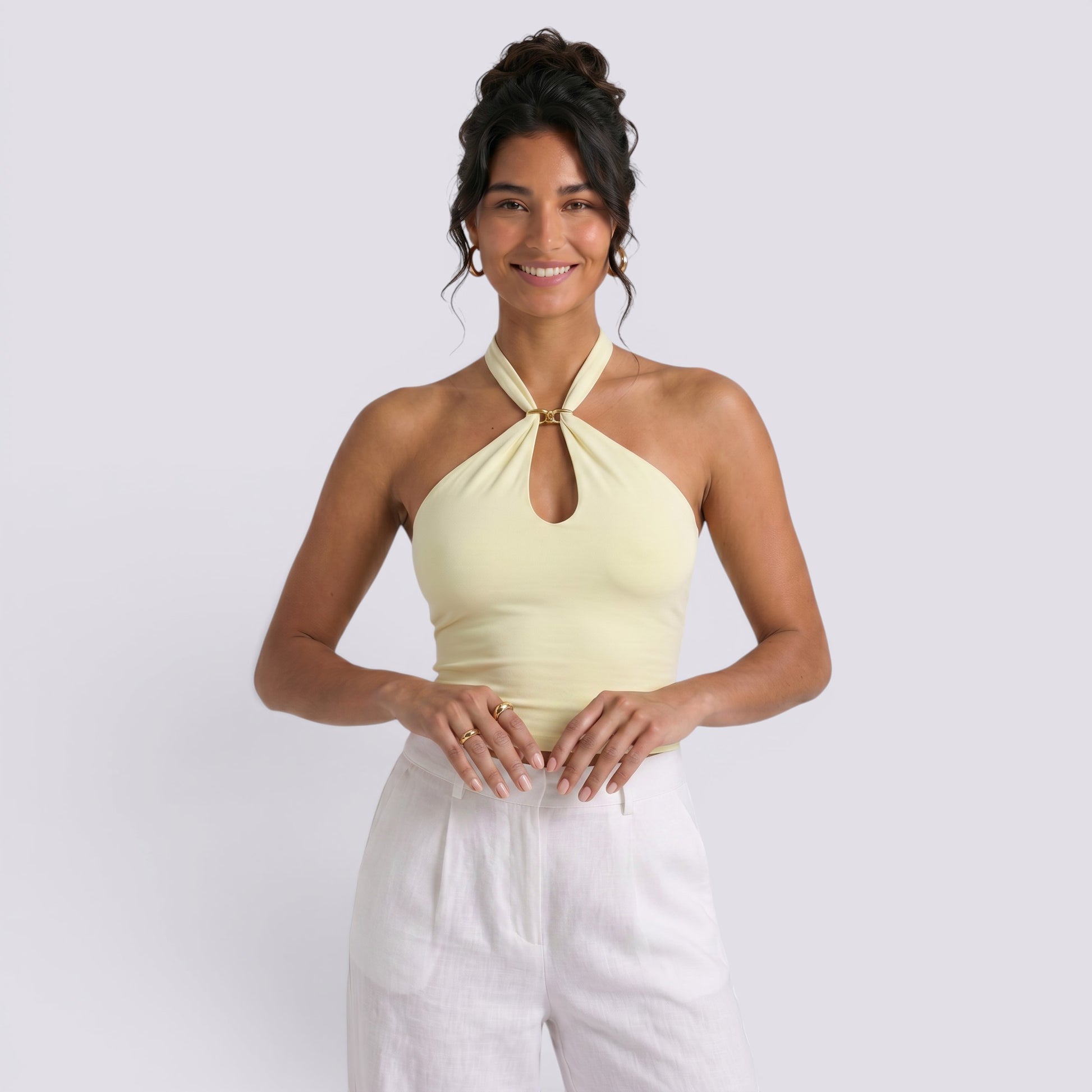 Top Halter Mujer Espalda Descubierta Fiesta