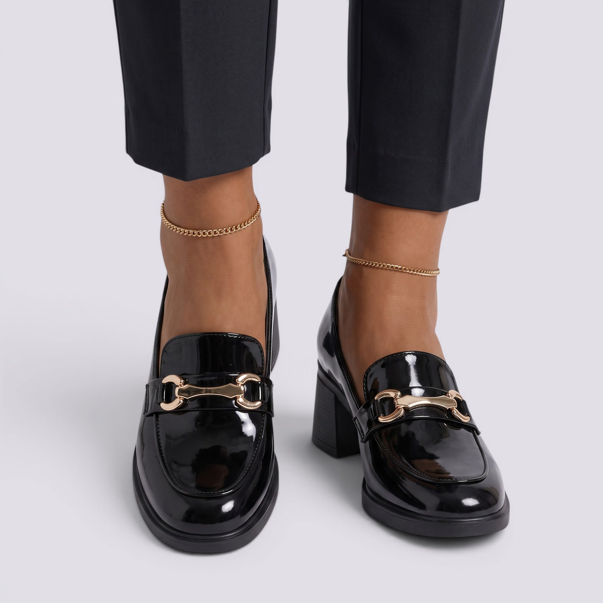 Zapatos Mocasín Mujer con Tacón Elegante