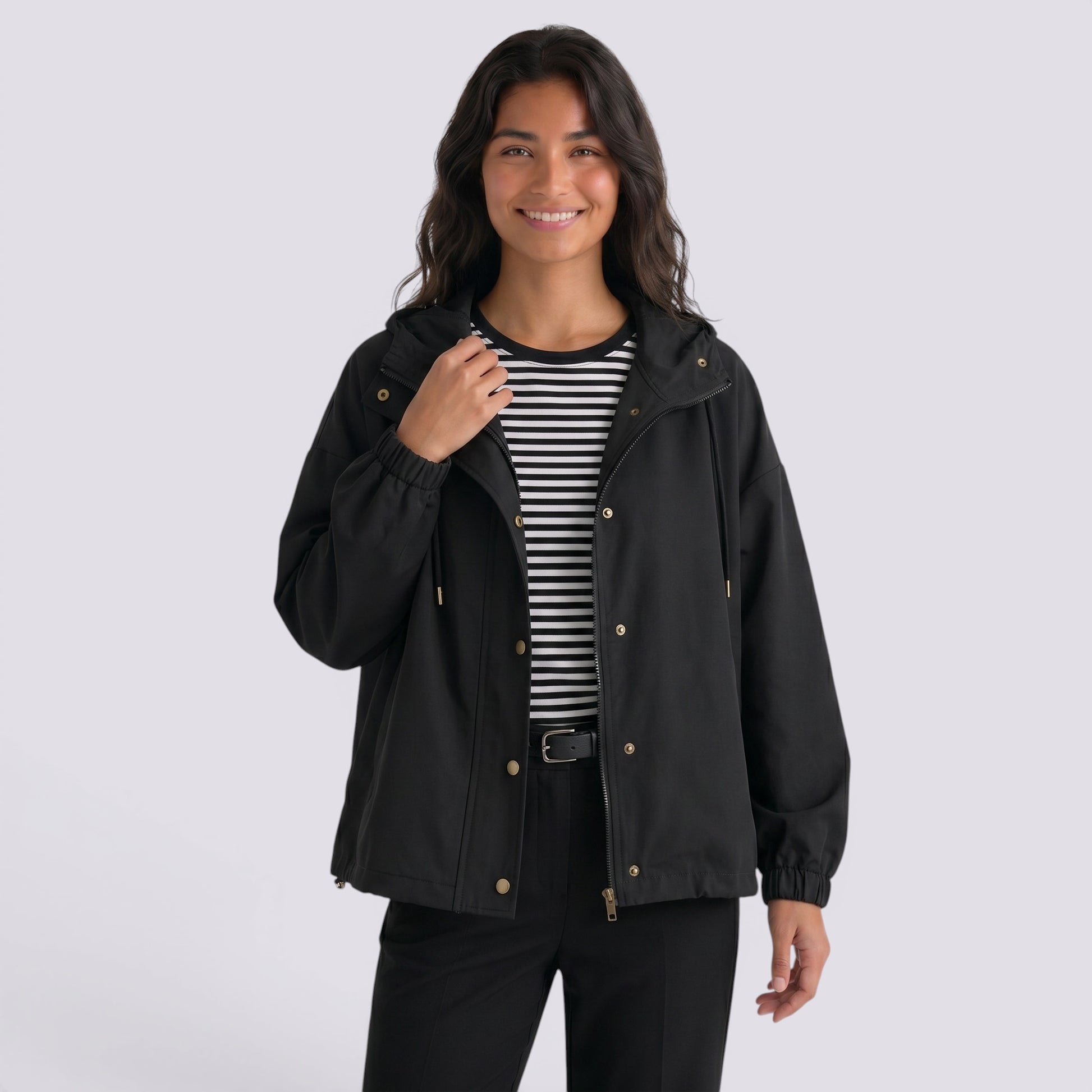 Chaqueta Abrigos Mujer Oversize con Capucha