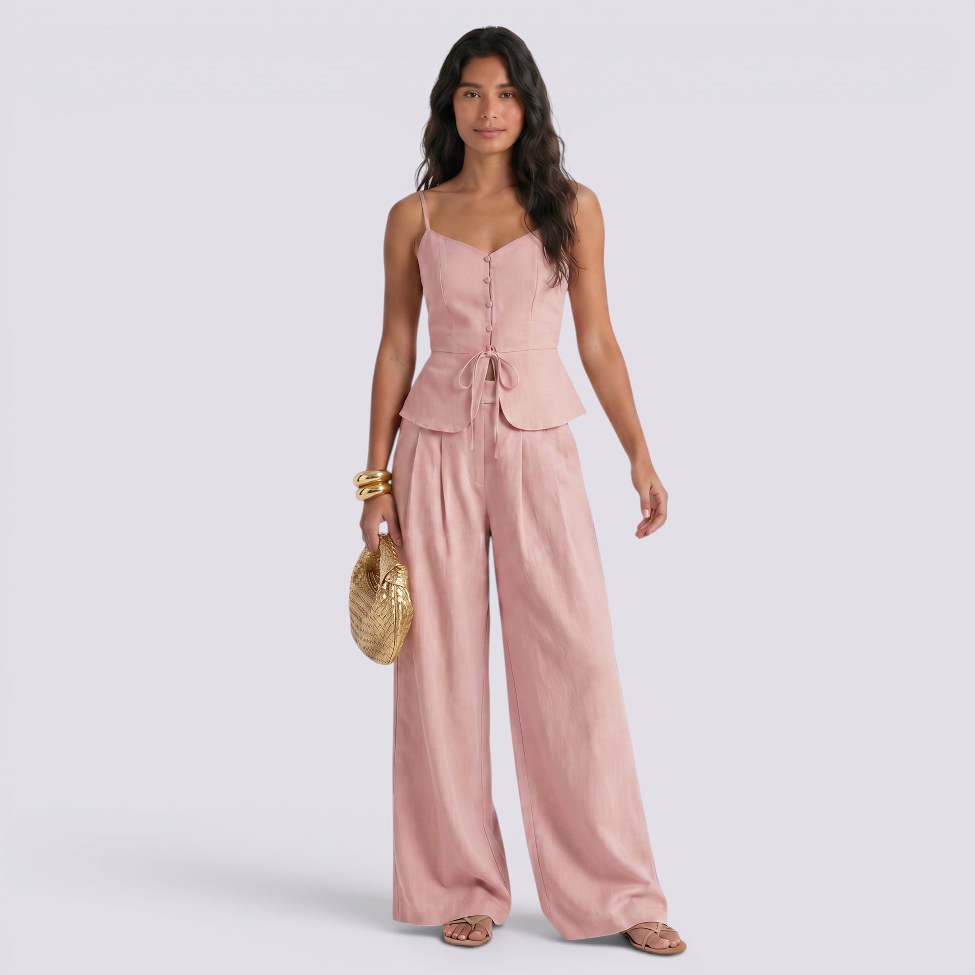 Conjunto Mujer Top Tirantes Cintura Alta