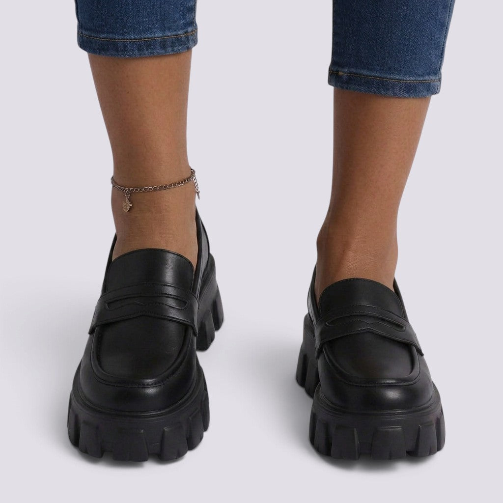 Mocasines Mujer con Plataforma Gruesa Anchos