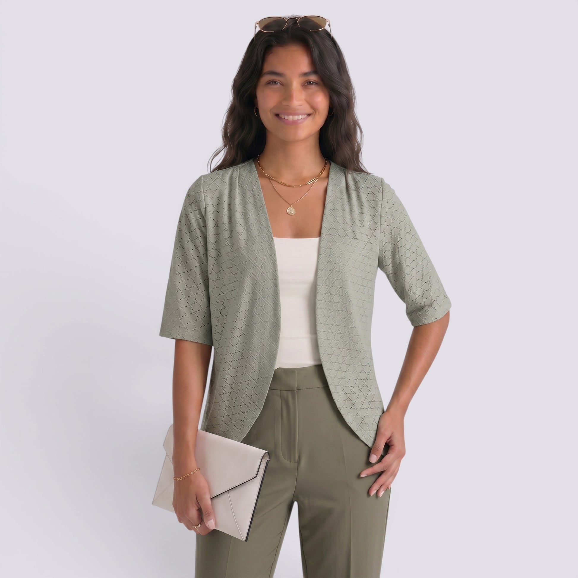Cárdigan Mujer Elegante de Punto Fino