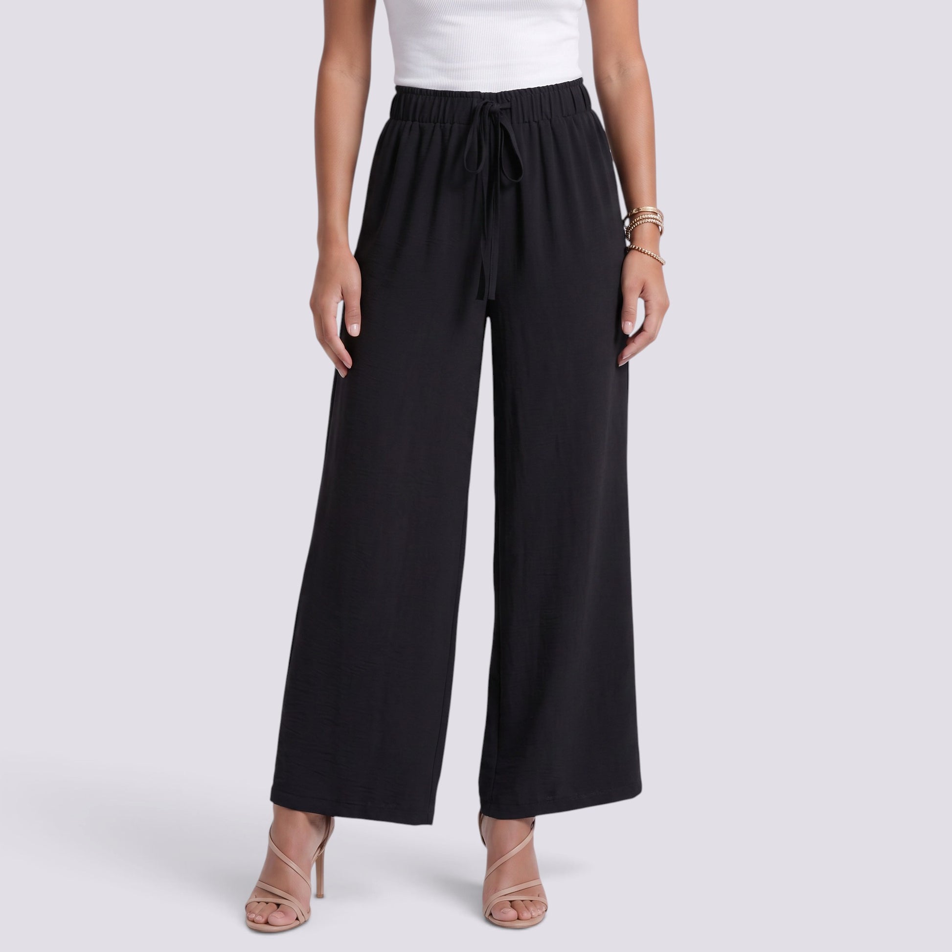 Pantalón Ancho Mujer Cintura Elástica