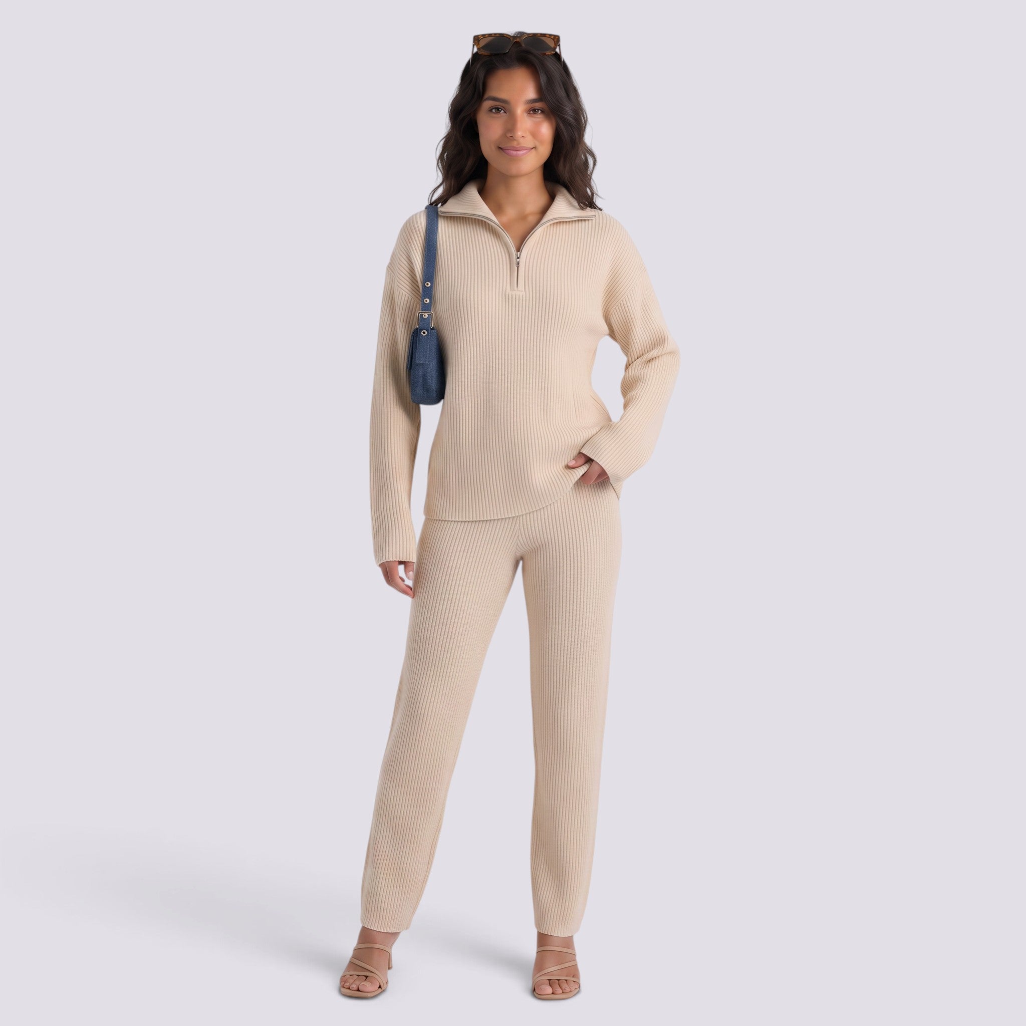 Conjunto de Punto Mujer con Cremallera