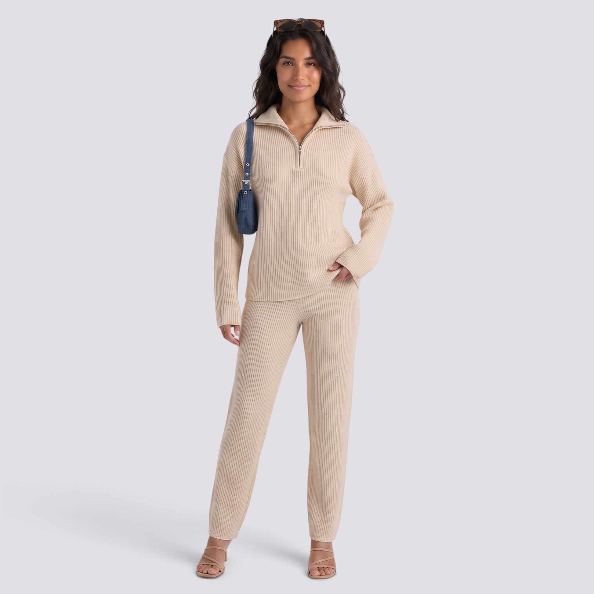 Conjunto de Punto Mujer con Cremallera