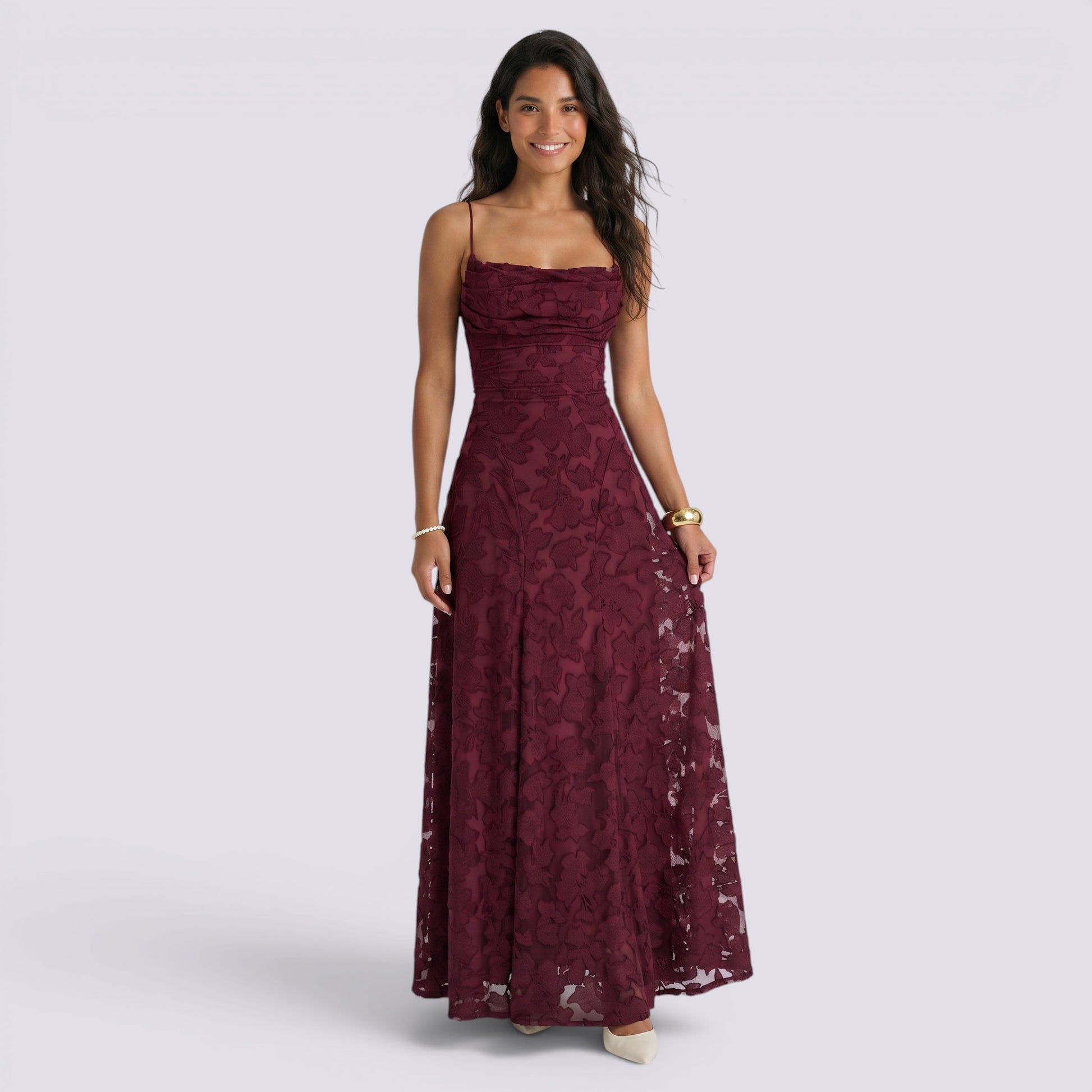 Vestido Largo Mujer Invitada Espalda Descubierta