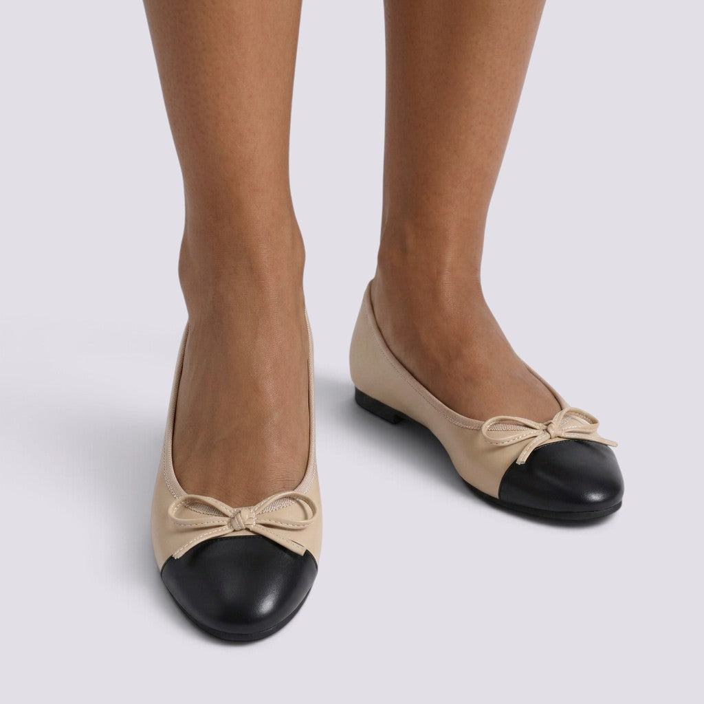 Zapatos Mujer Bailarinas con Escote Redondo Lazo