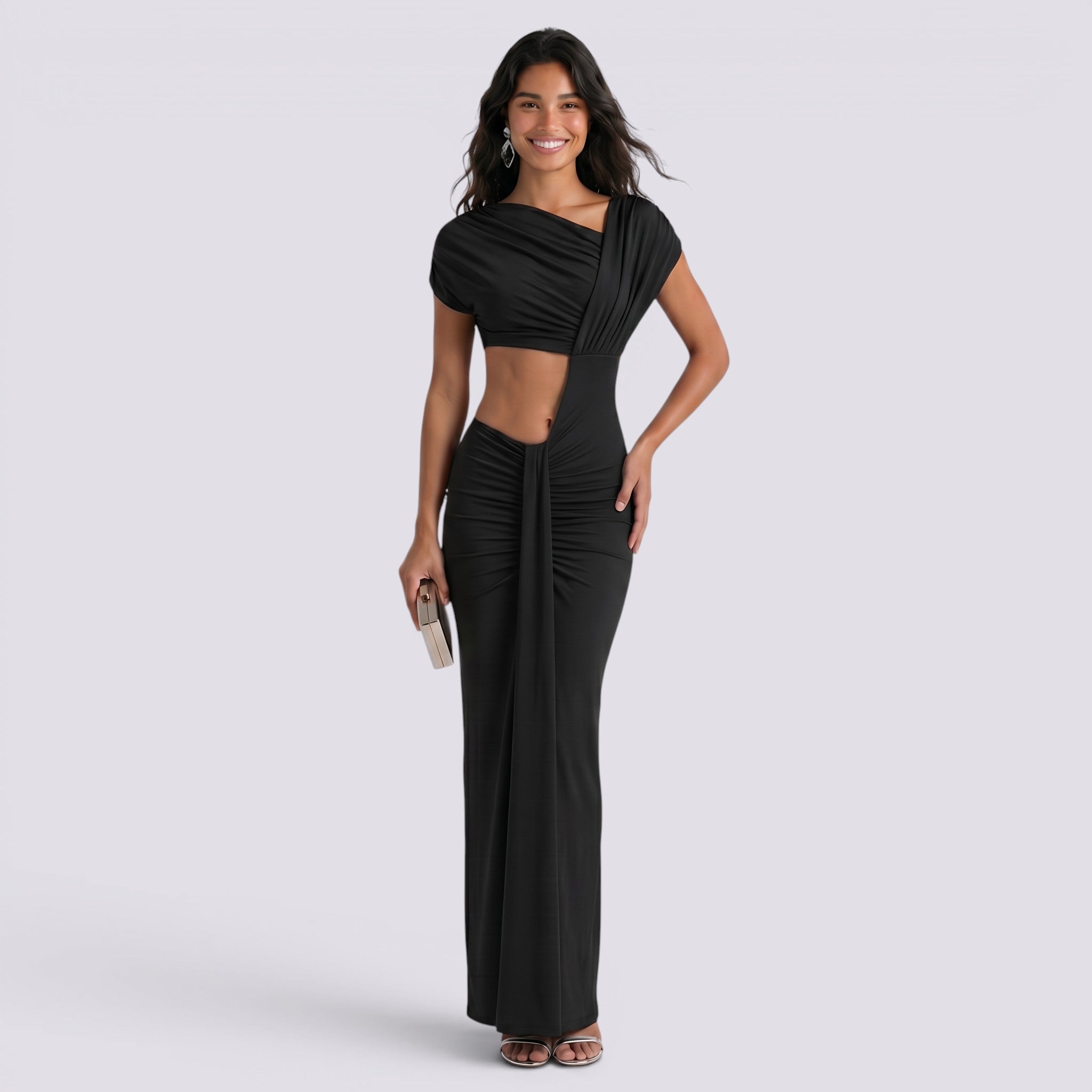 Vestido Largo Mujer Elegante Aberturas