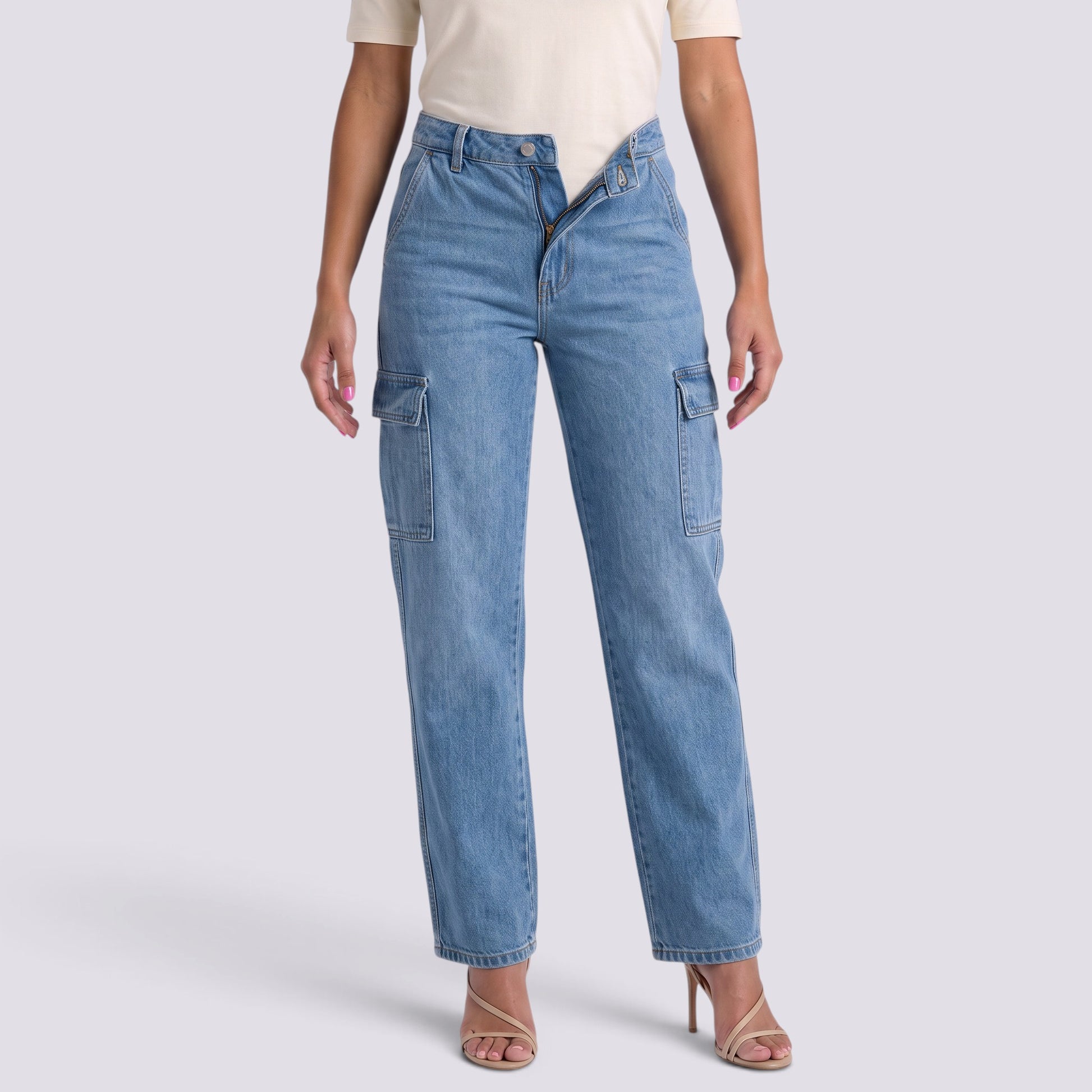 Pantalón Cargo Mujer Tiro Alto