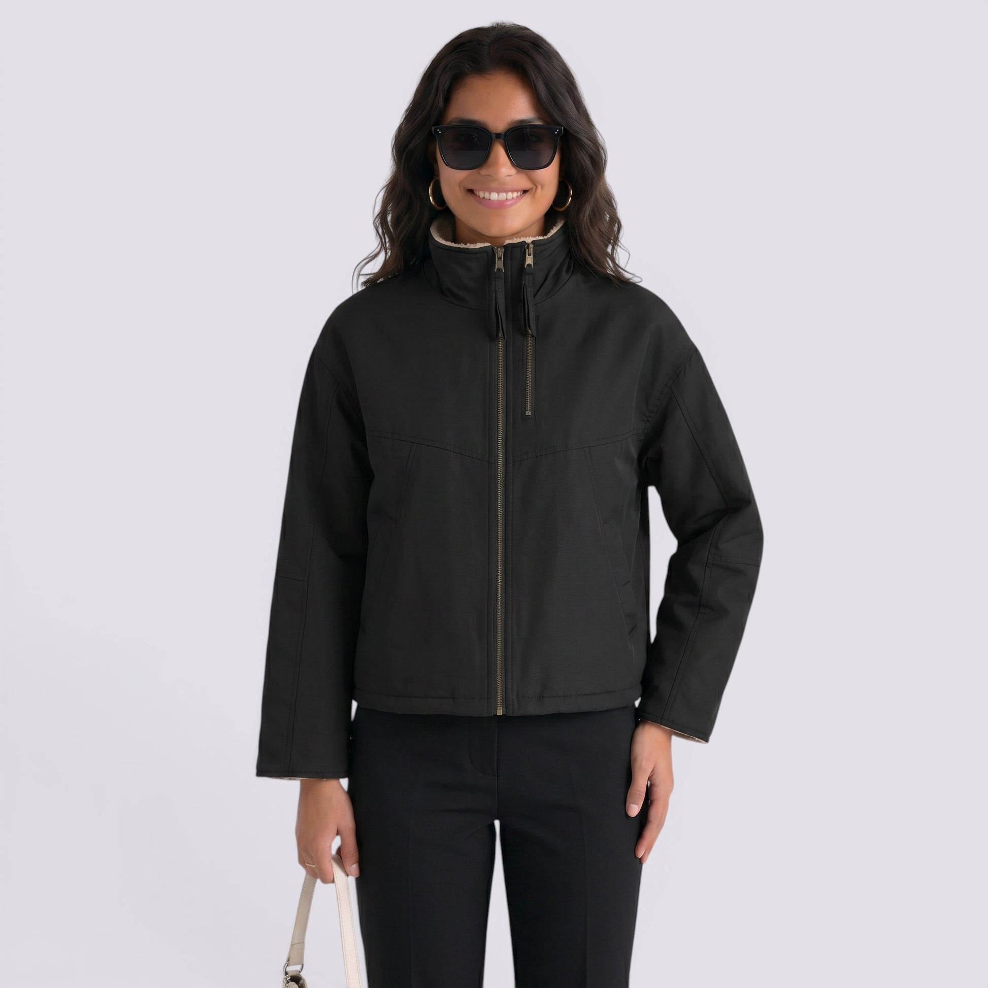 Chaqueta Acolchada Mujer Cuello Alto