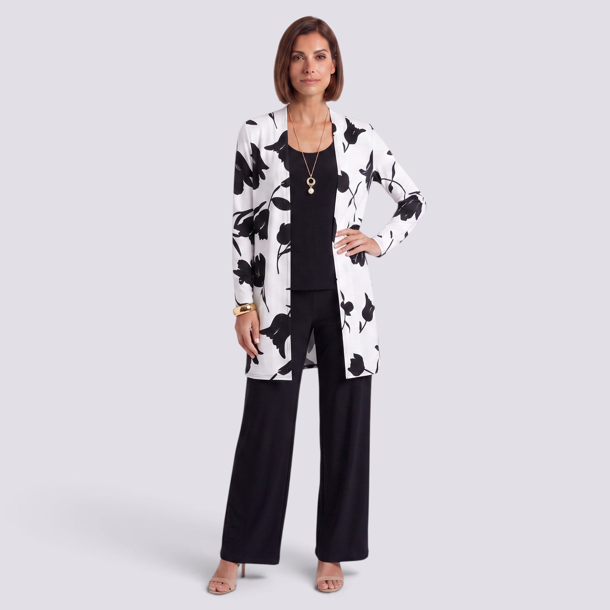 Conjunto Mujer Cárdigan y Pantalón Elegante
