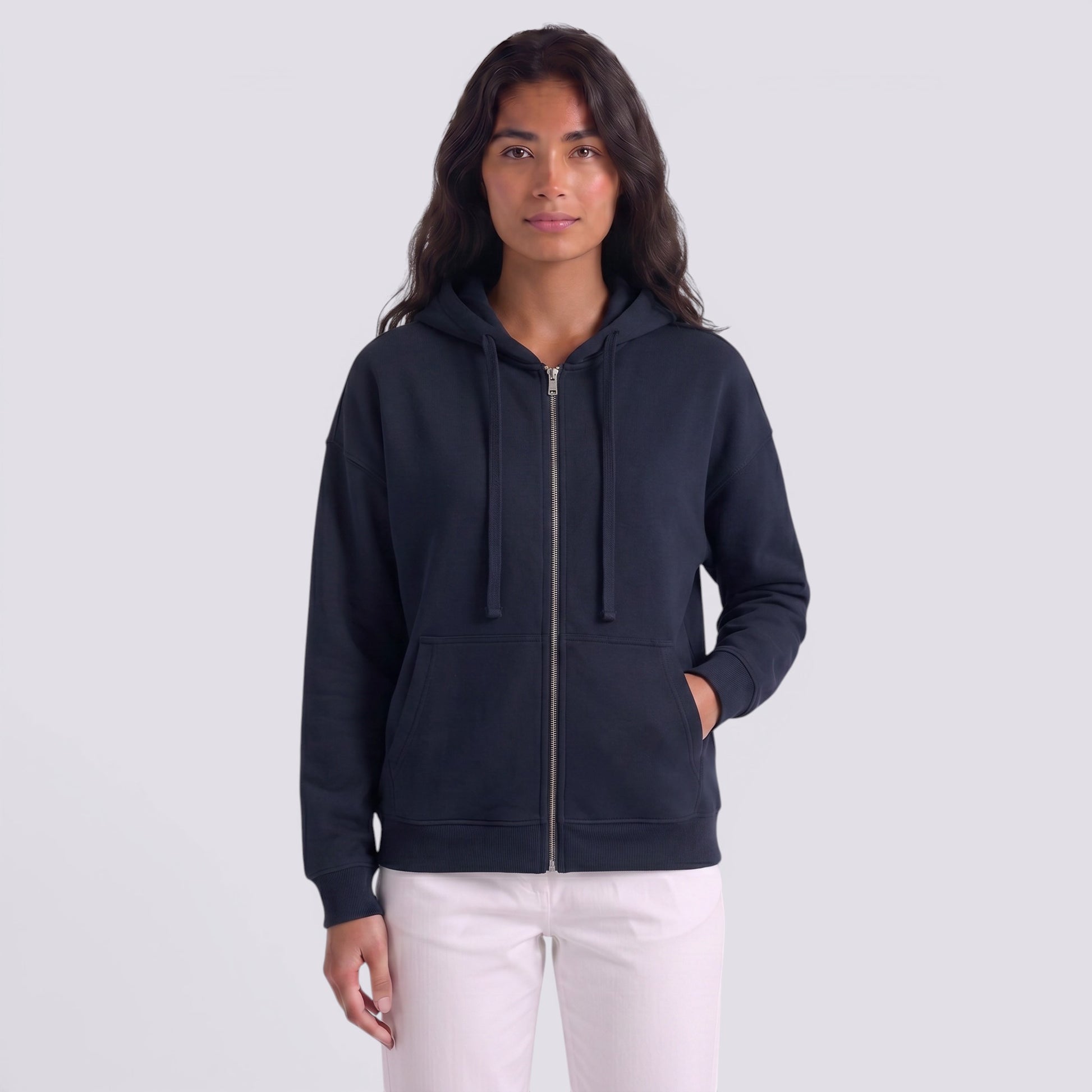 Sudadera Oversize Mujer con Capucha y Cremallera