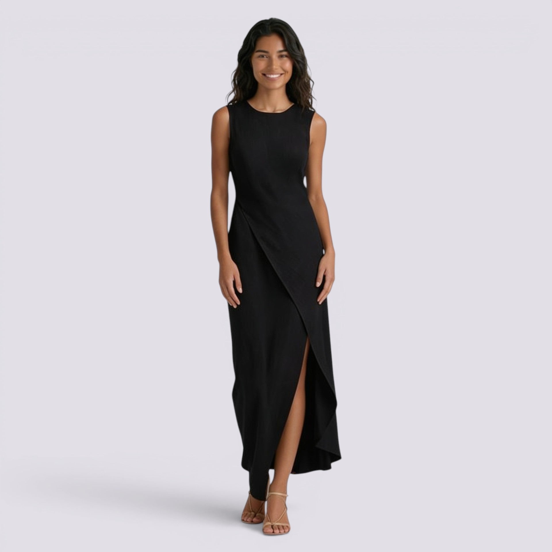 Vestido Largo Asimétrico Mujer