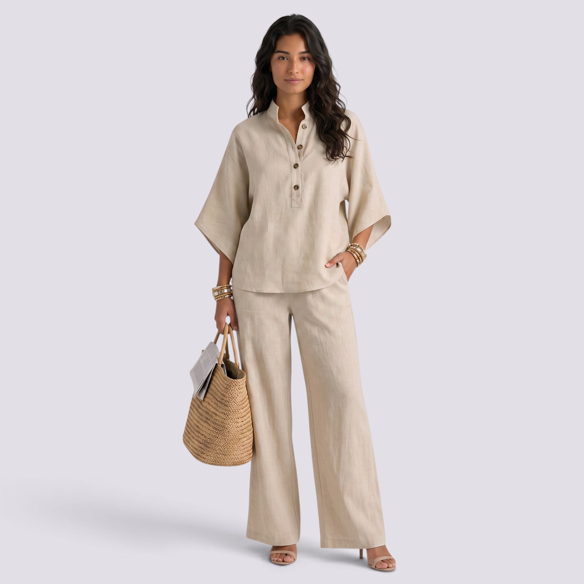 Conjunto Mujer Top y Pantalón Recto
