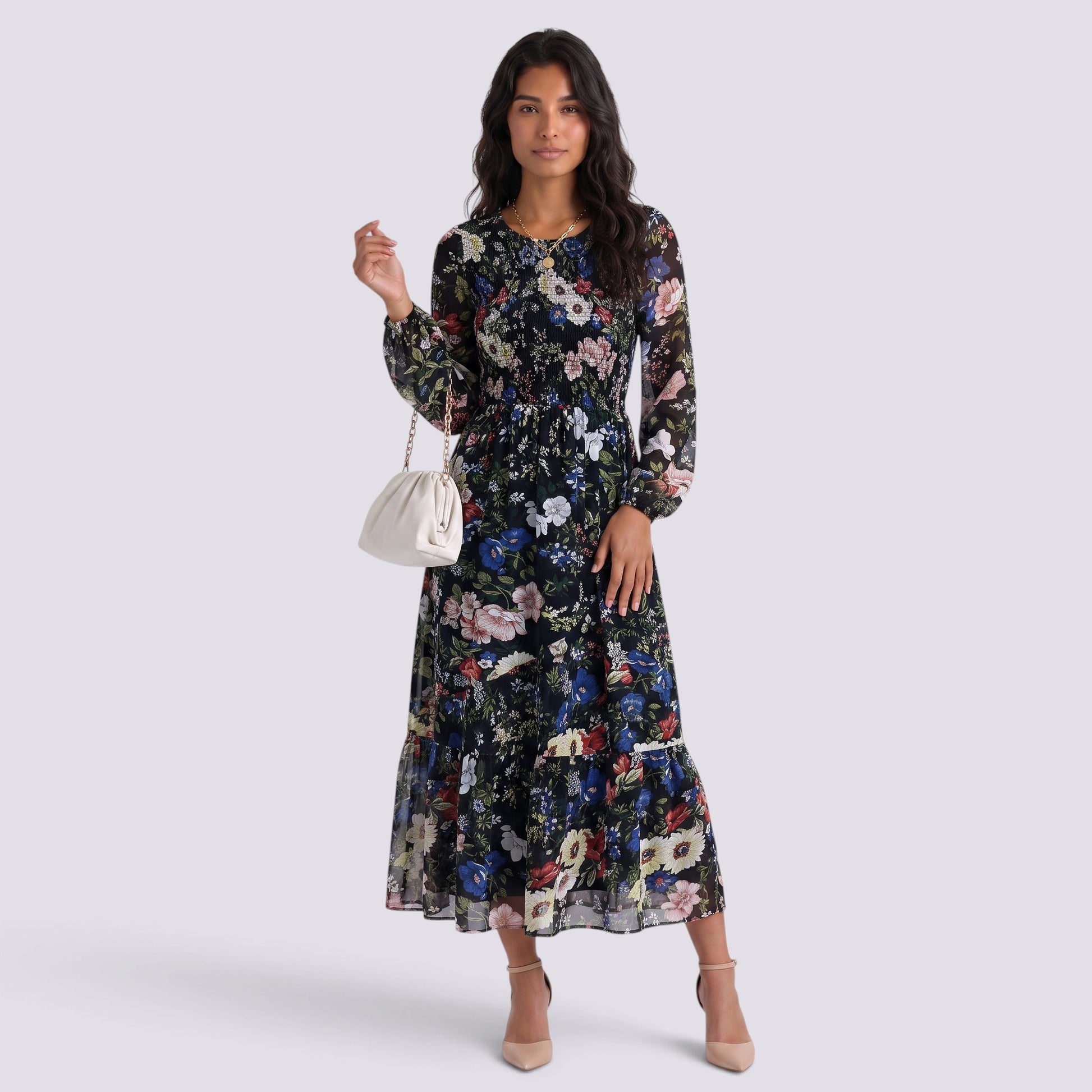 Vestido Casual Mujer Cuello Redondo