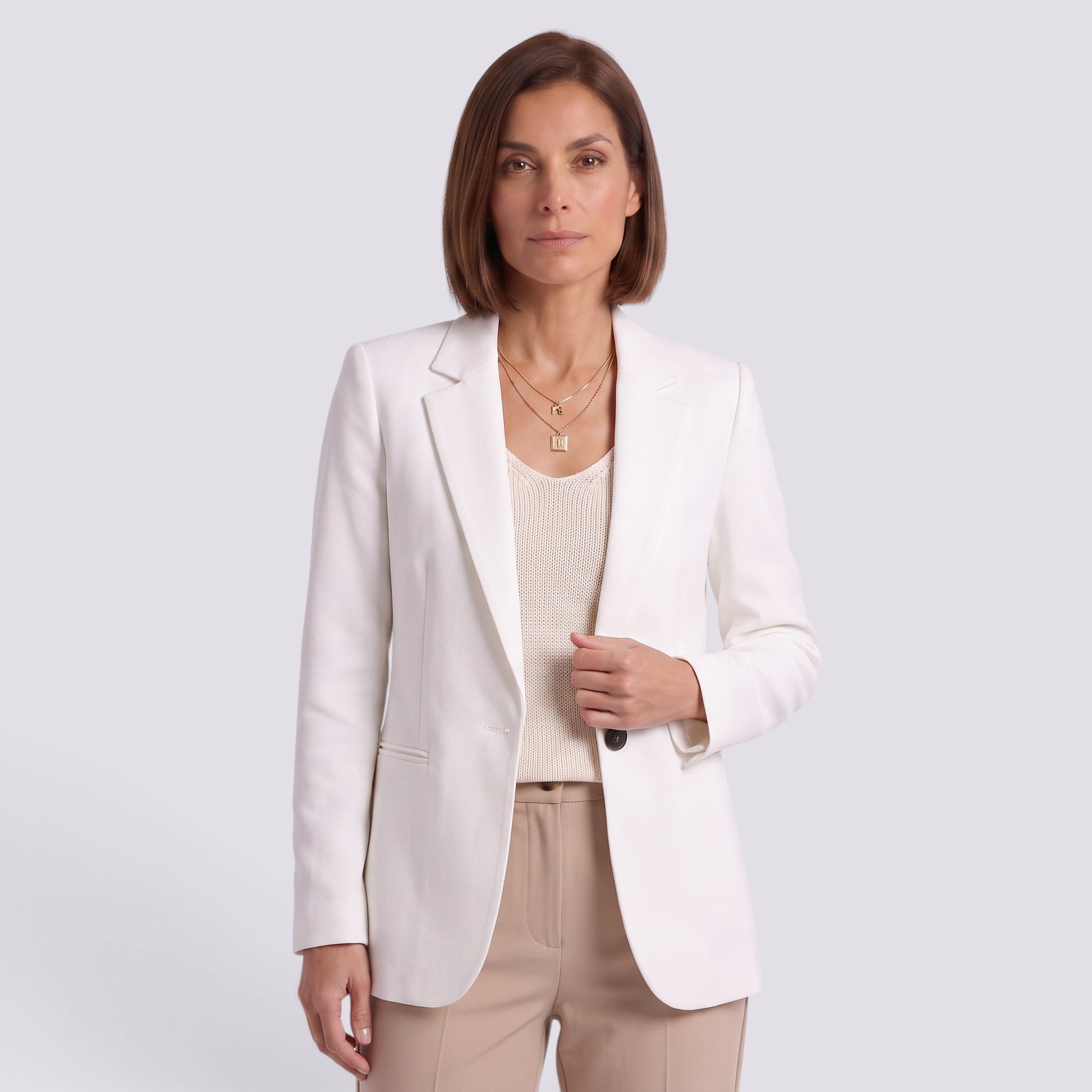 Blazer Mujer Entallado Un Botón