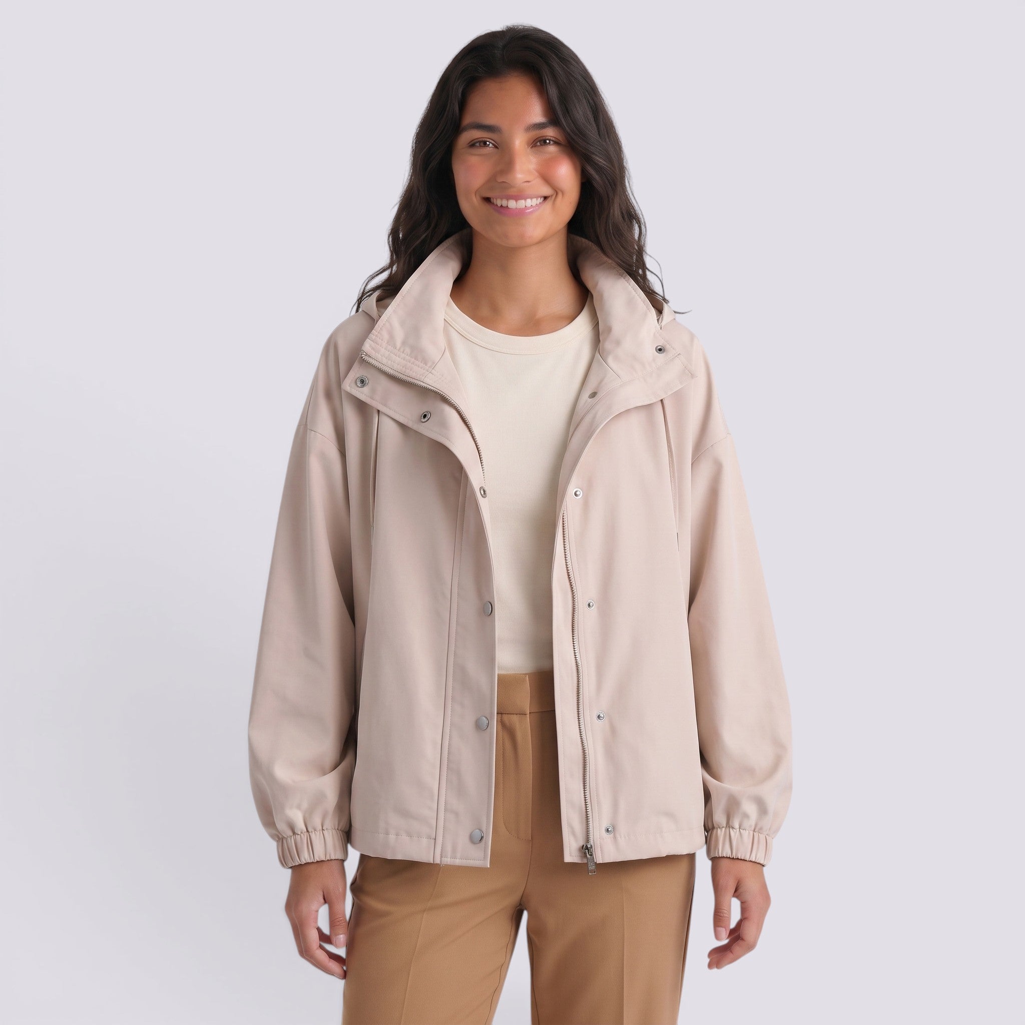 Chaqueta Abrigos Mujer Oversize con Capucha