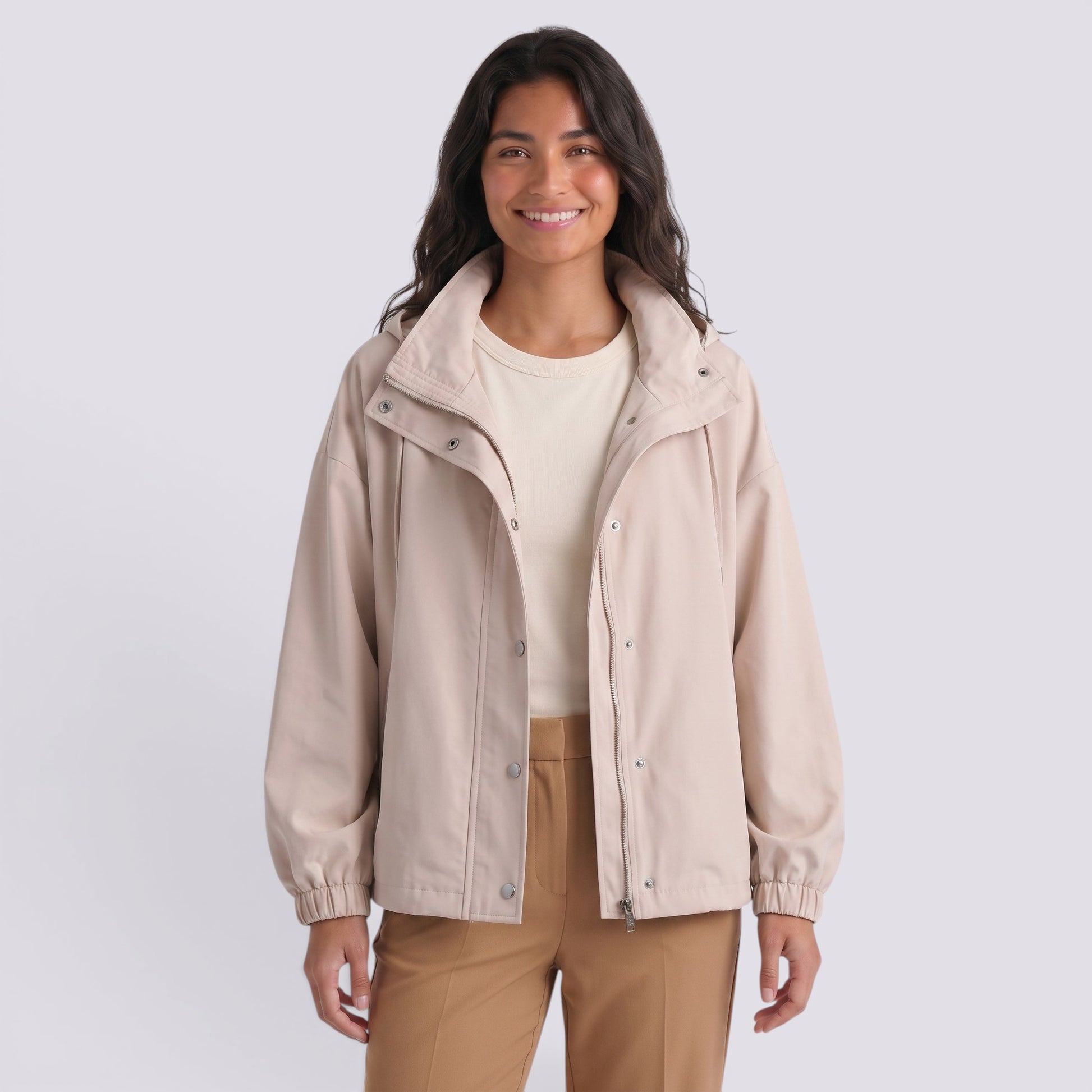 Chaqueta Abrigos Mujer Oversize con Capucha
