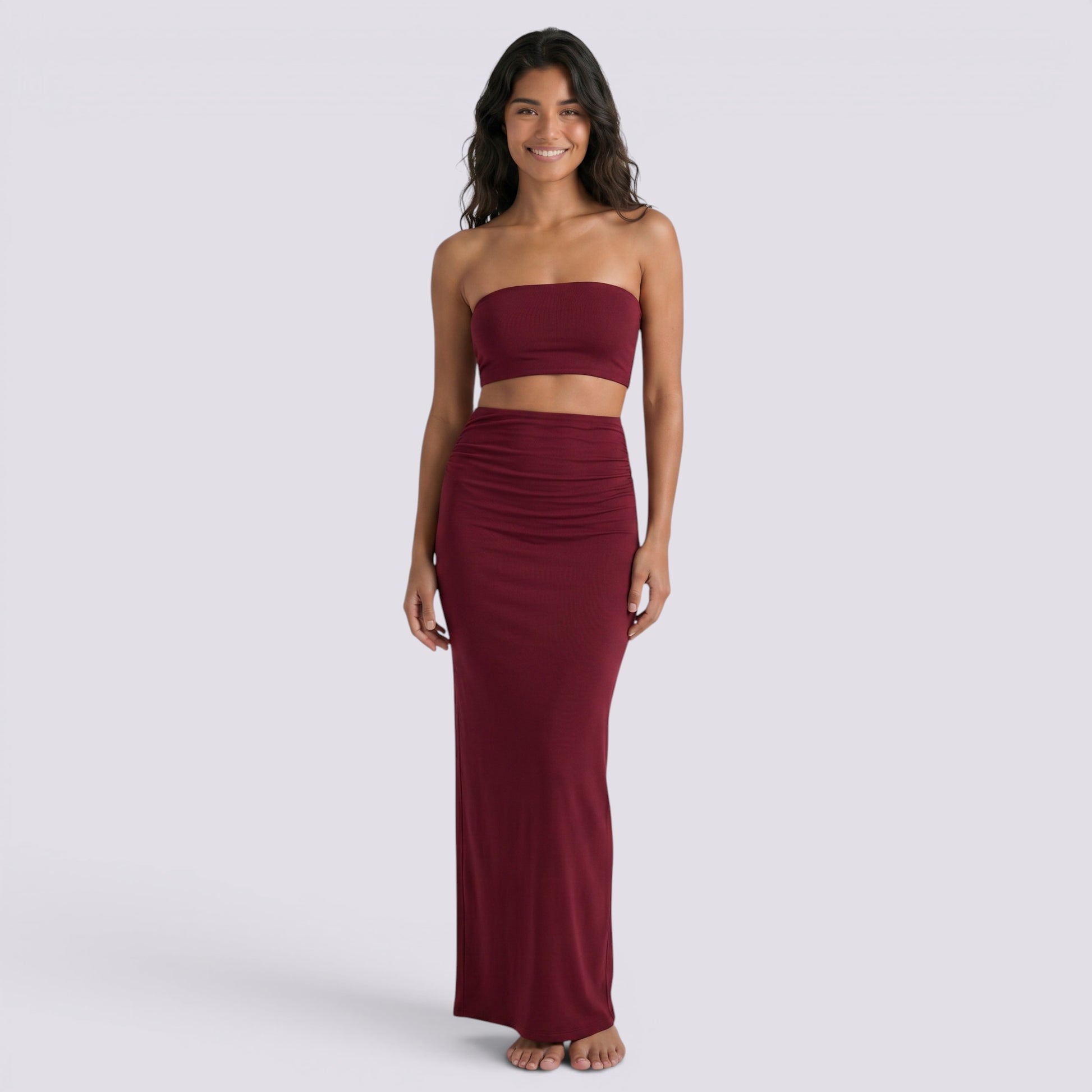 Conjunto Mujer Falda Larga Elegante