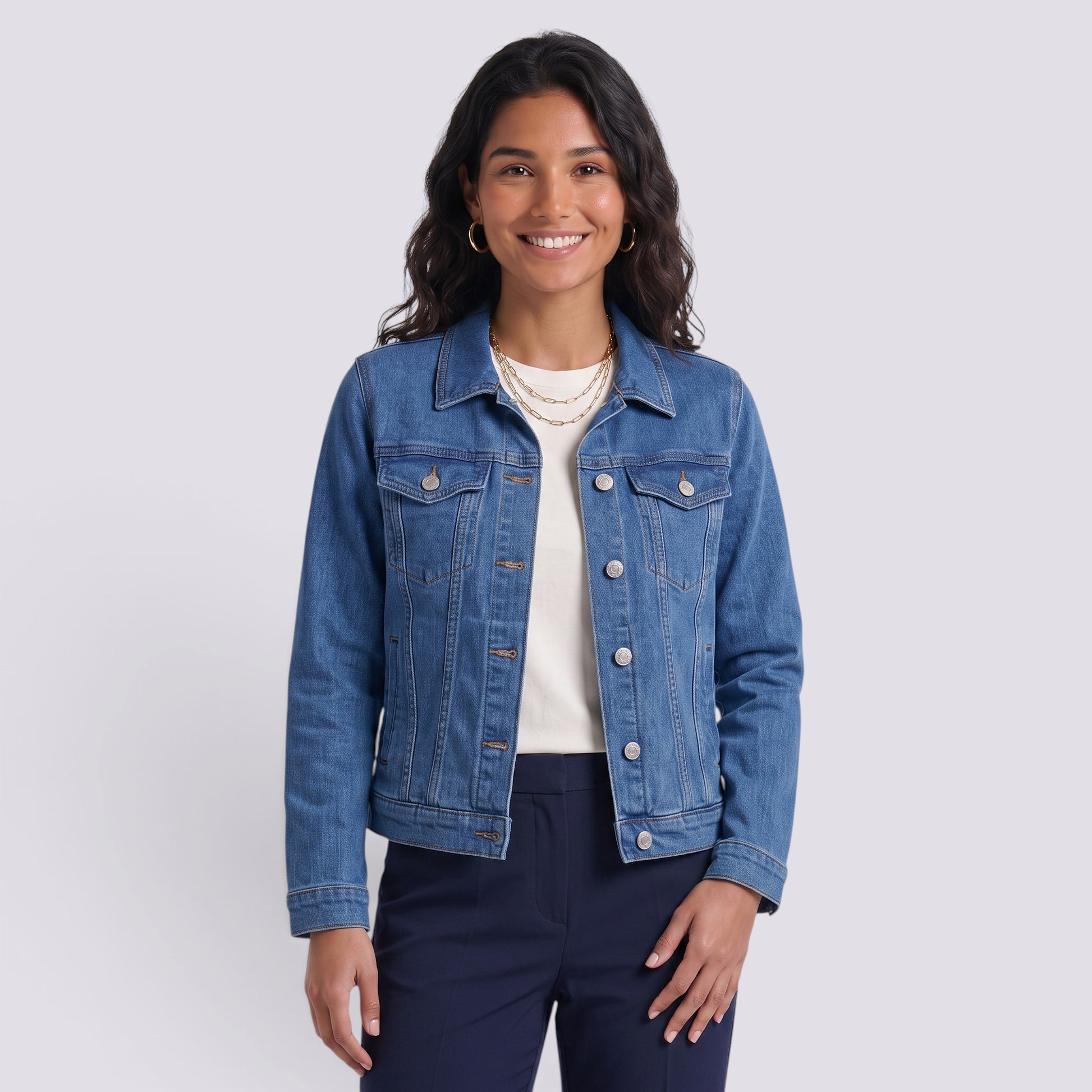 Chaqueta Vaquera Mujer Corte Entallado