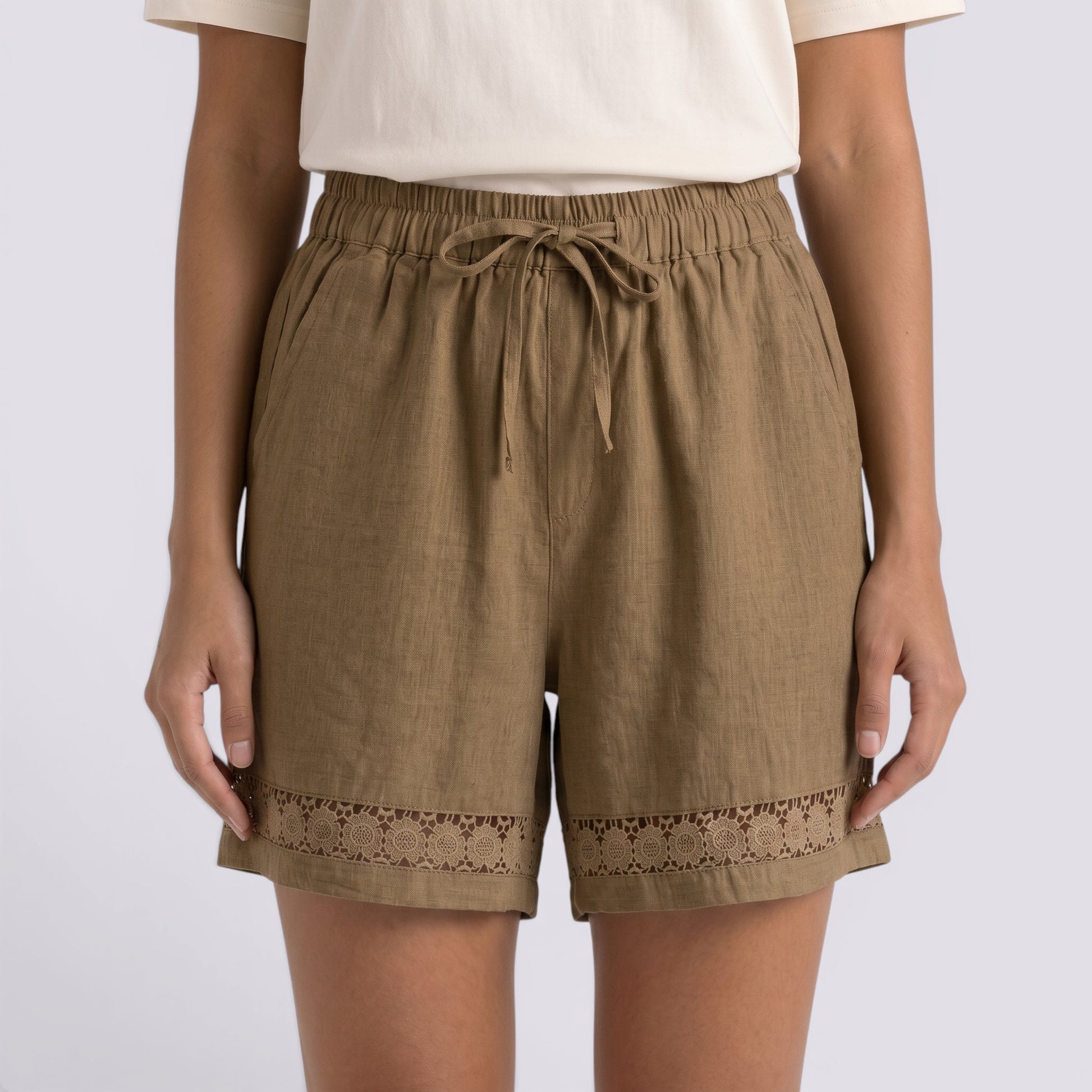 Pantalones Cortos Mujer Verano Lino