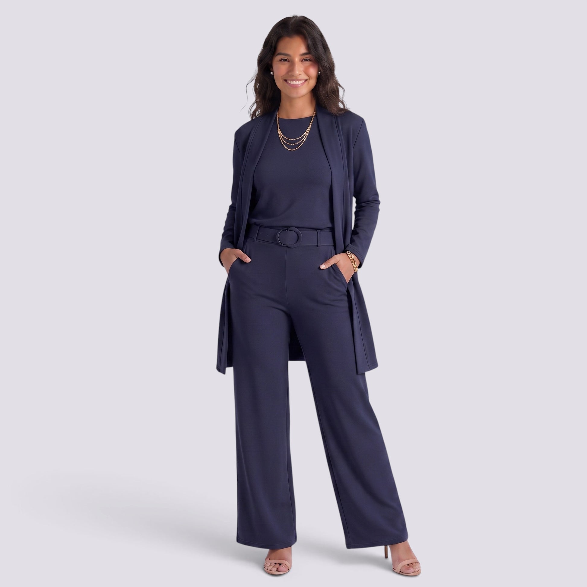 Conjunto Mujer Top Pantalón con Cinturón