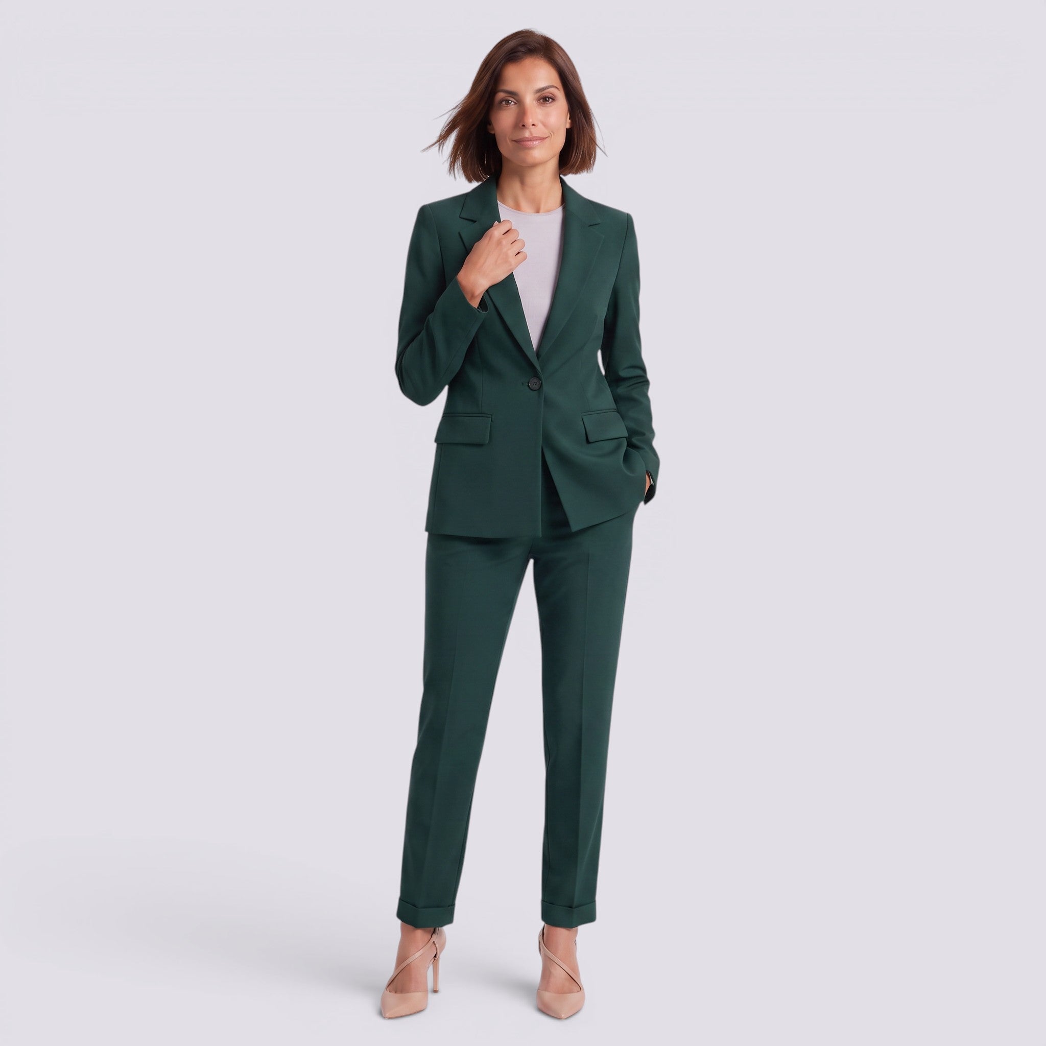 Traje de Chaqueta Mujer Elegante de Dos Piezas