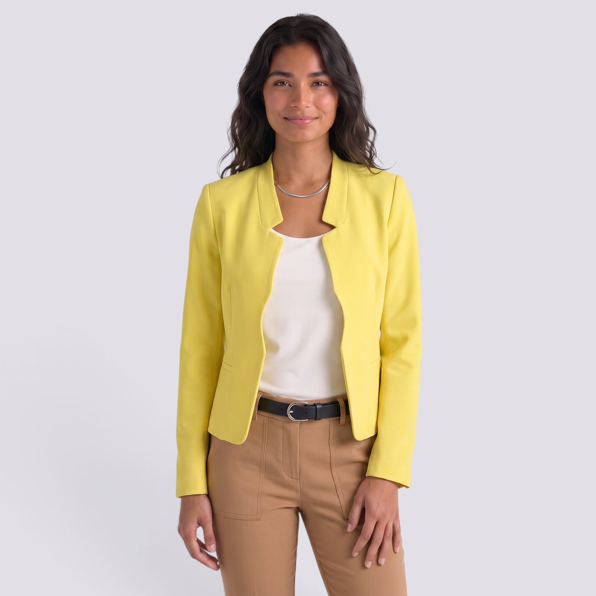 Blazer Mujer Entallado Cuello Mao