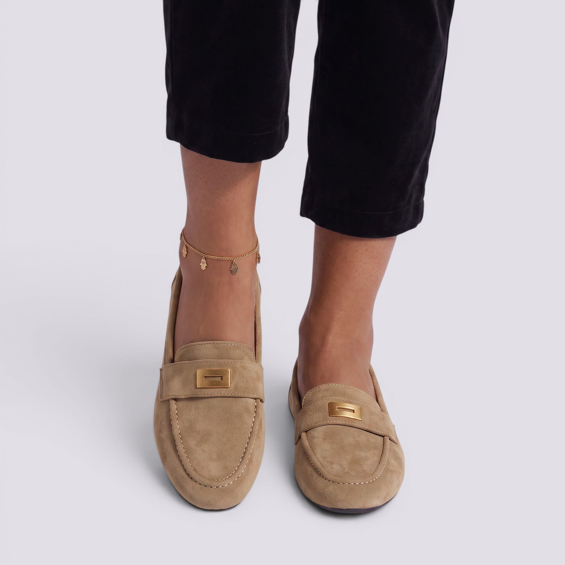Zapatos Mocasines Mujer Estilo Inglés Punta Cuadrada