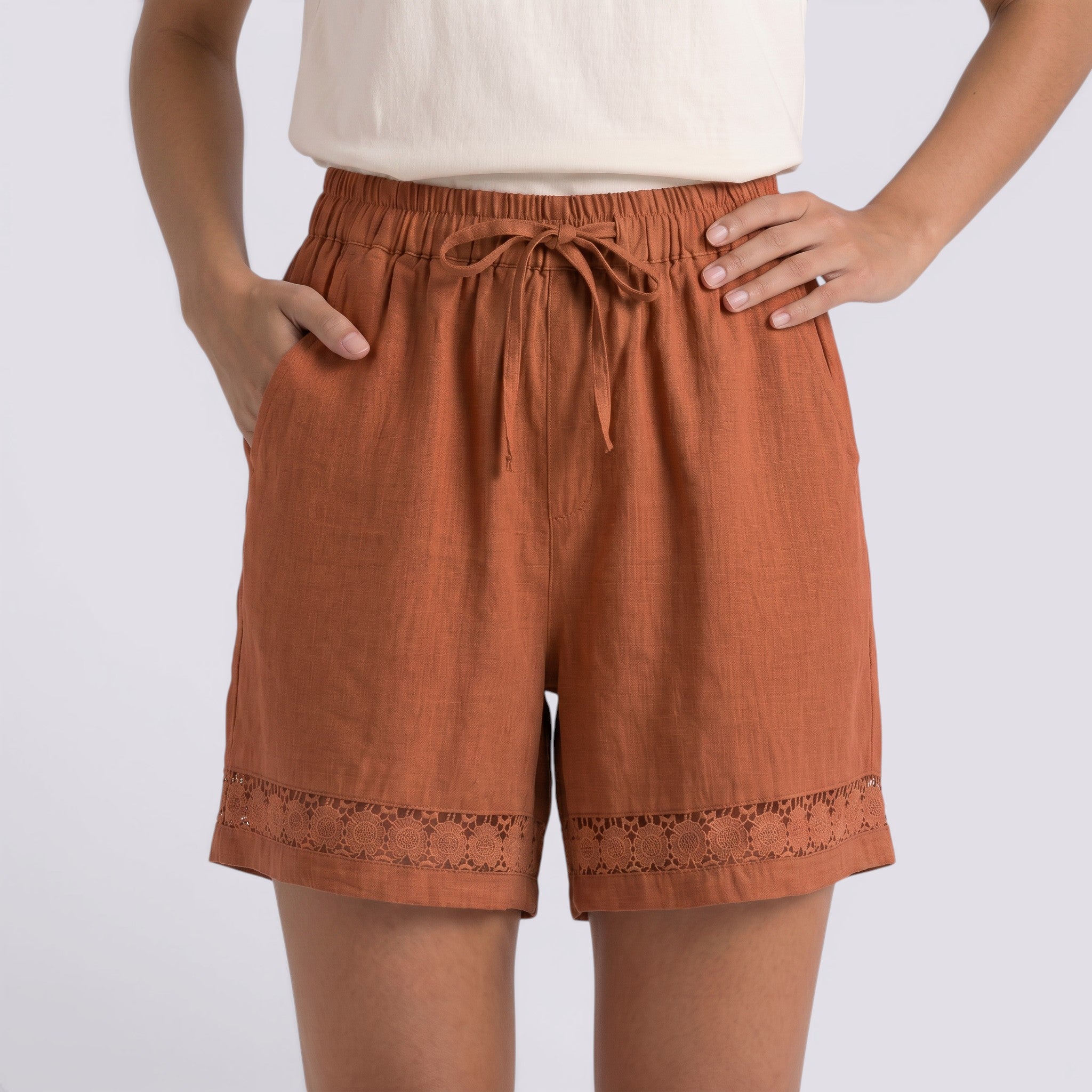 Pantalones Cortos Mujer Verano Lino