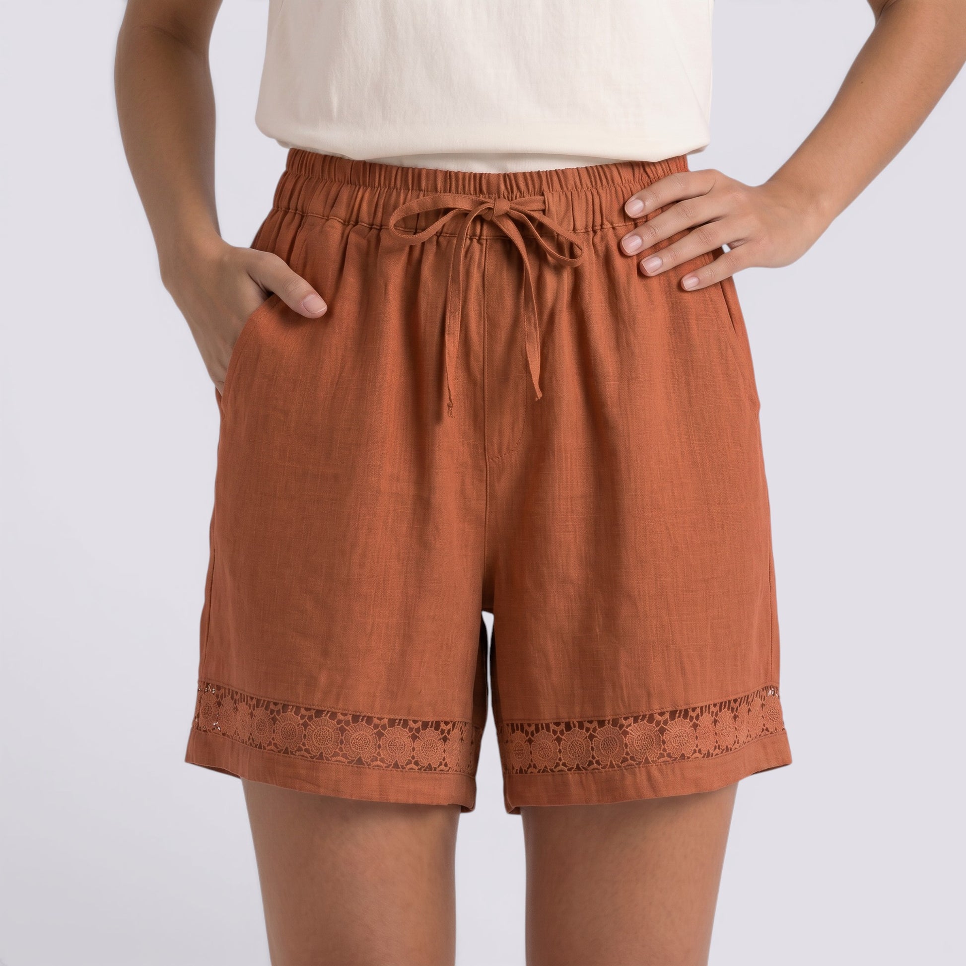 Pantalones Cortos Mujer Verano Lino