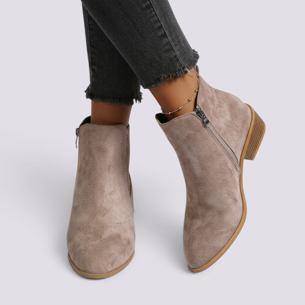 Zapatos de Salón Mujer Tacón Grueso Punta Fina